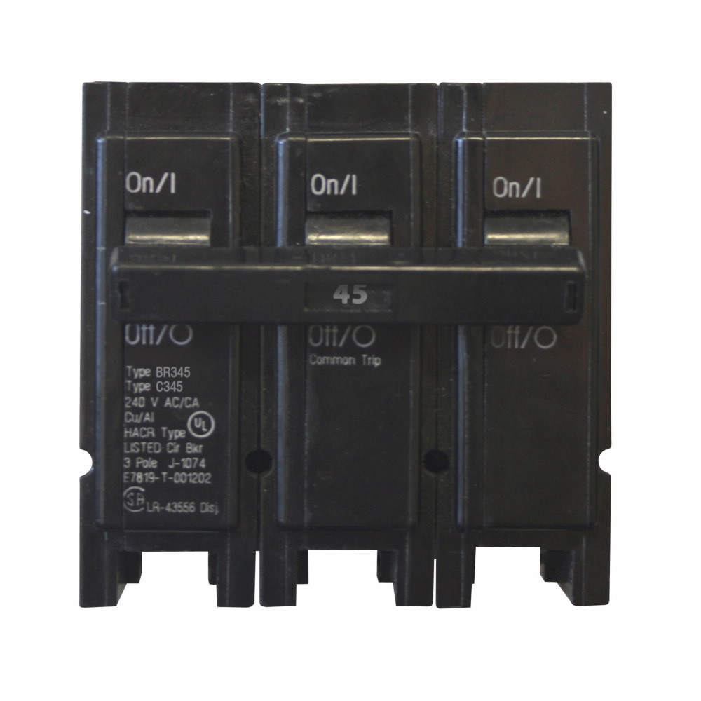 Eaton BR345 3P 45A 10KAIC Circuit Breaker