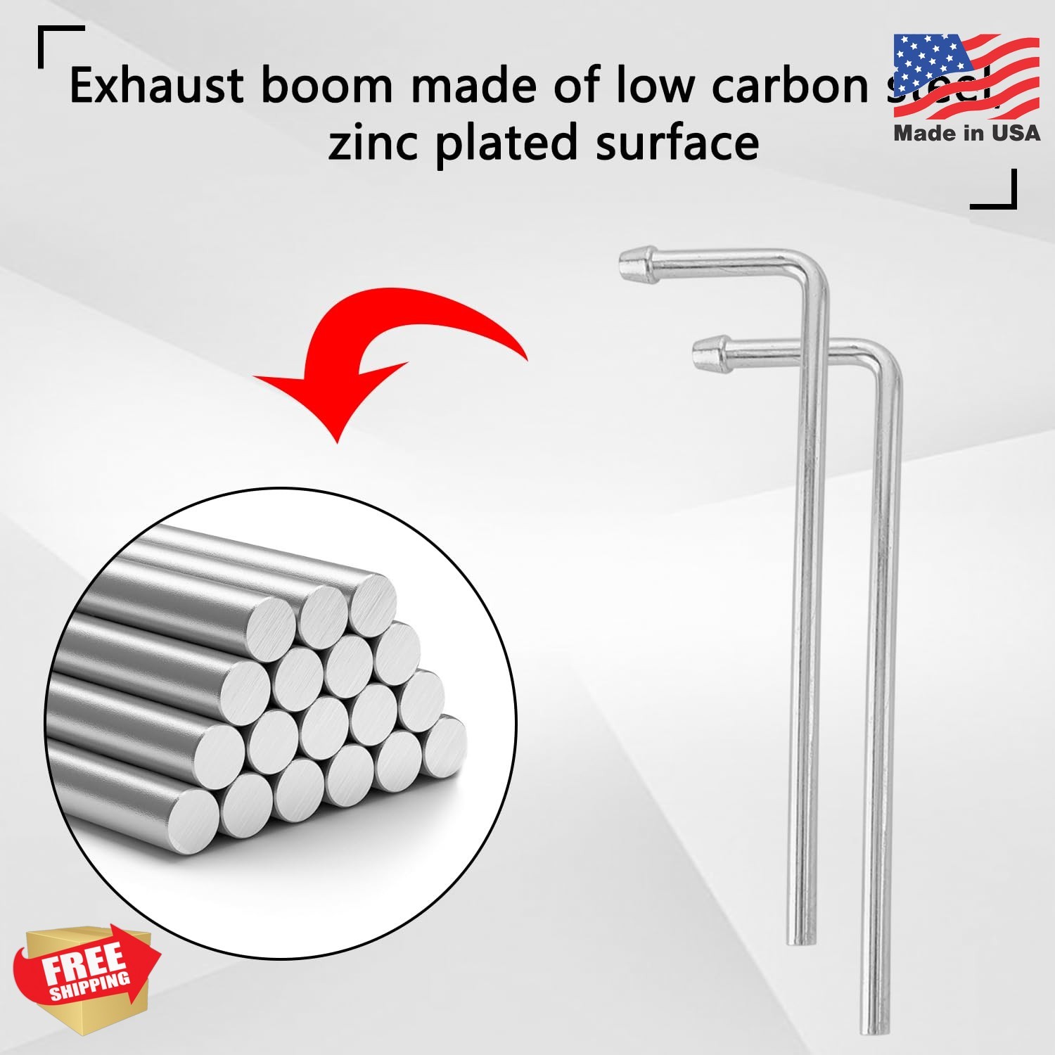 Exhaust Hanger Rods 2 Pcs 9.5″ Long 90 Degree Degree Bent Weld On Exhaust Hanger