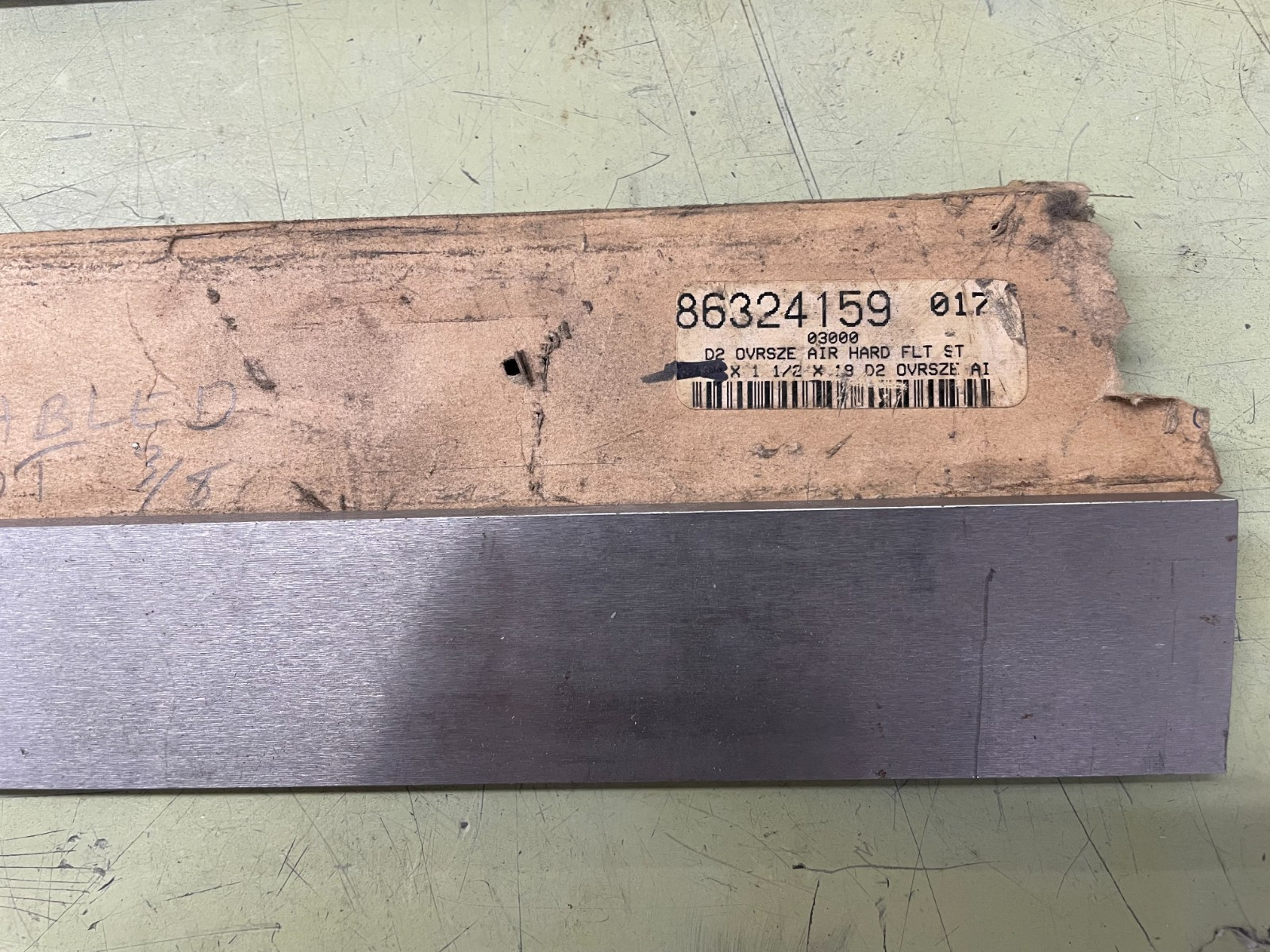 Lot of 3 Alloy Steel Pre Hardened Flat Stock Type 4142 & O1 & D2
