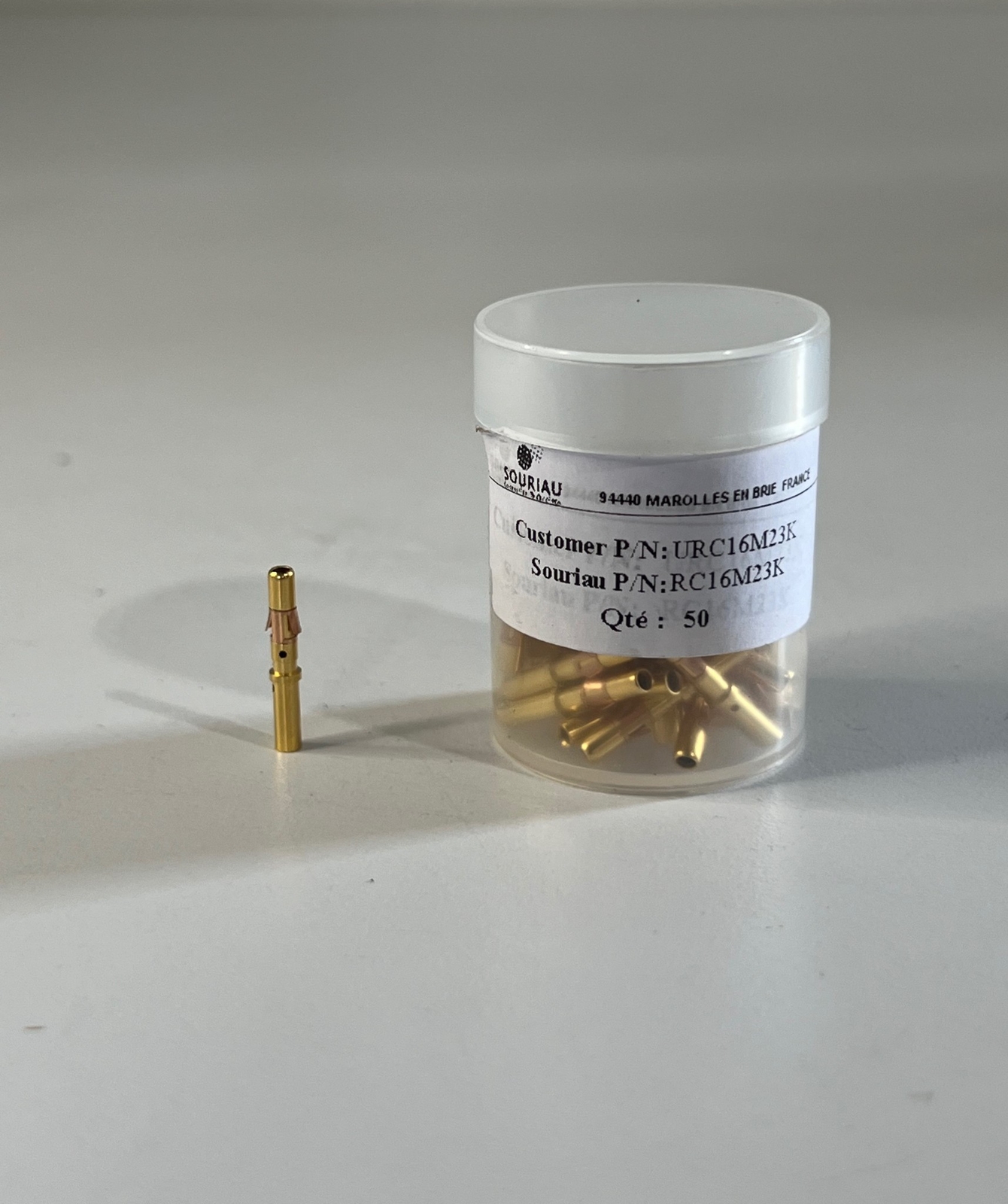50x PCS SOURIAU Gold-Plated Female Crimp Contact Socket SZ 16 20-16AWG RC16M23K
