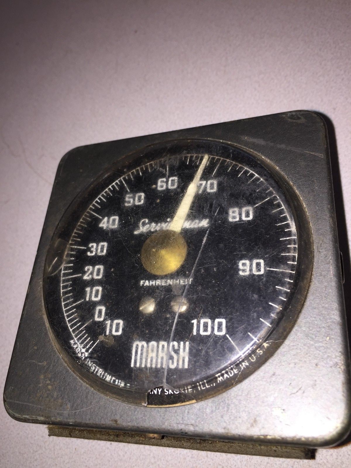 Marsh Servicemaster -10-100 Degree Temperature Gauge Assy w/ Capillary