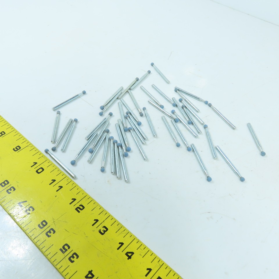 1.50″ / 3.7mm Ball Shaped Diamond Burr Grinding Bit Dremel 1/8″ Shank Lot Of 40