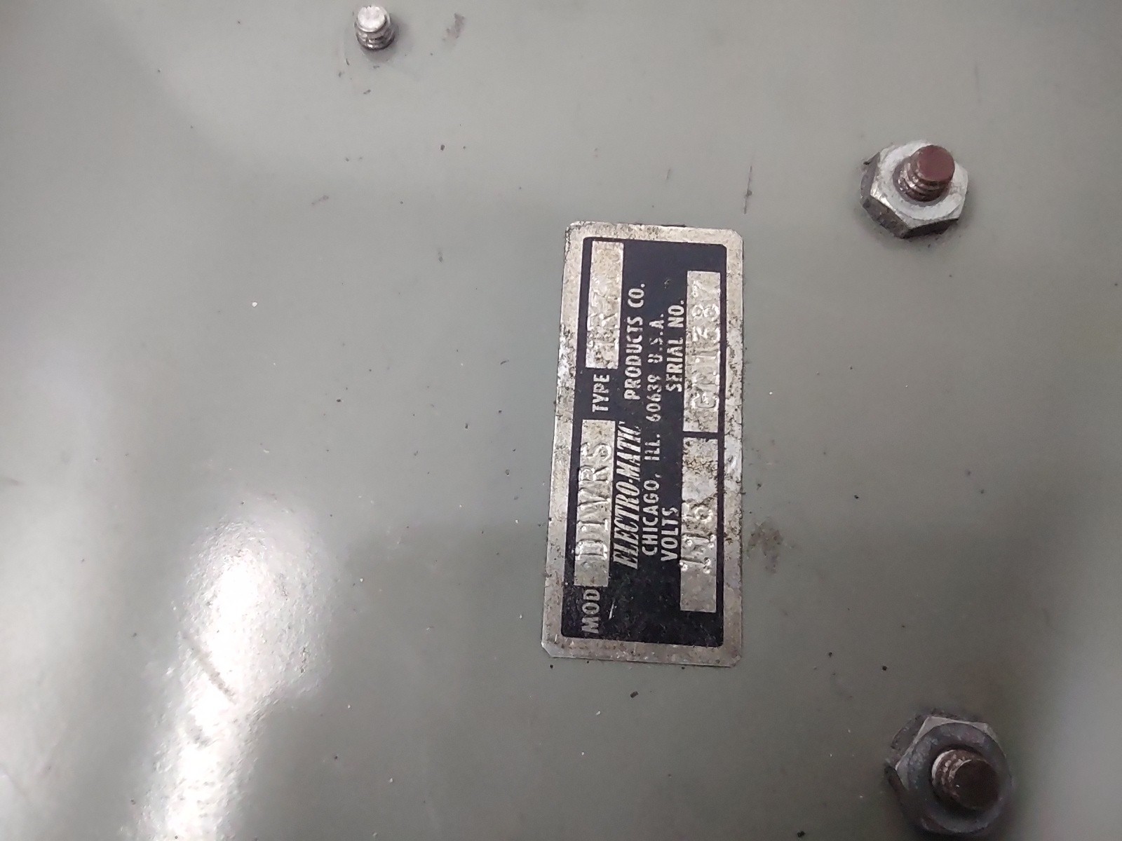 ELECTRO-MATIC D1VRS MAGNETIC CHUCK CONTROL 115V