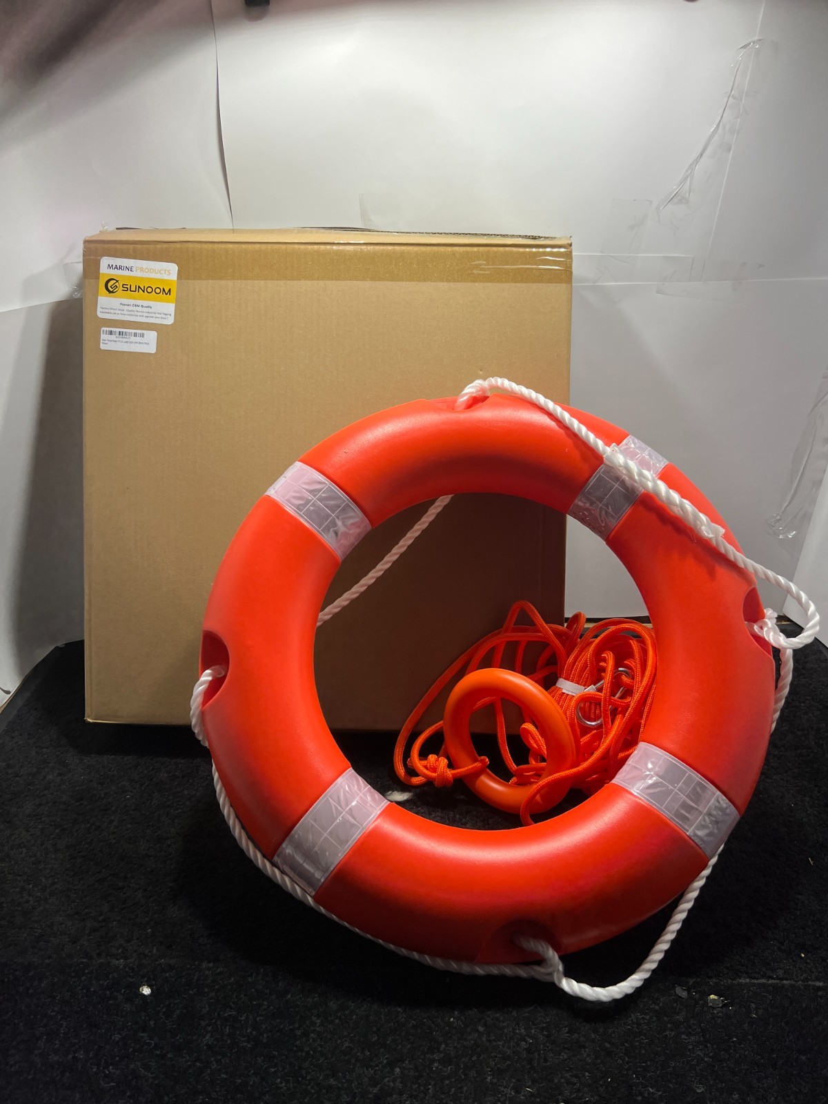 Sunoom Marine Products Boat Throw Rings 23″ Ring w/ Fluorescent Reflective Strip