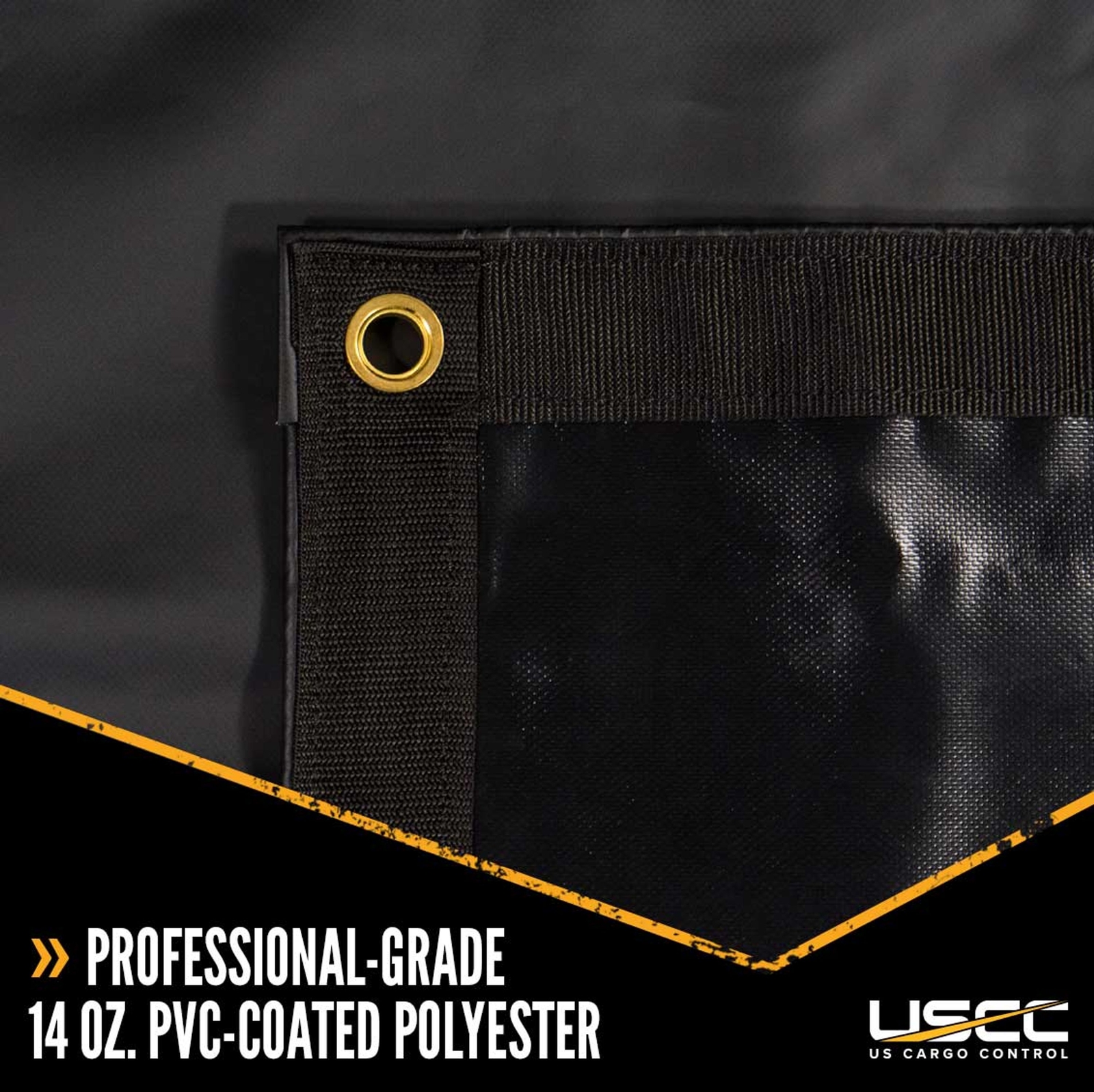 USCC Lightweight Lumber Tarp – 24′ X 18′ w/8′ Drop and Flap – 14oz Black Tarp