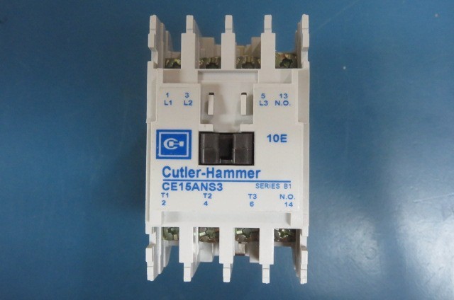 CUTLER CE15ANS3CB Qty of 1 per Lot CONTACTOR: SERIES B1 – Size A 3 POLE OPEN