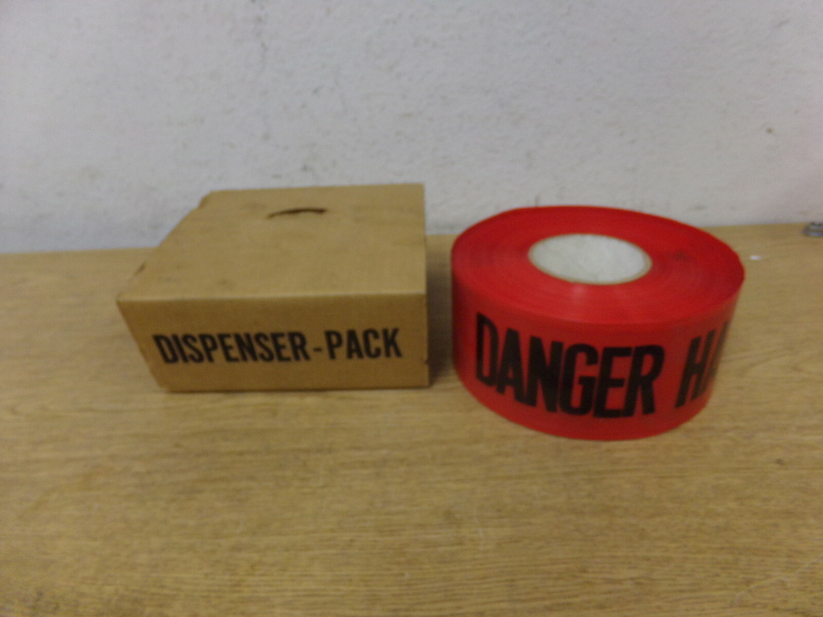 NEW Danger hard Hat Area Tape Dispenser Pack Red *FREE SHIPPING*