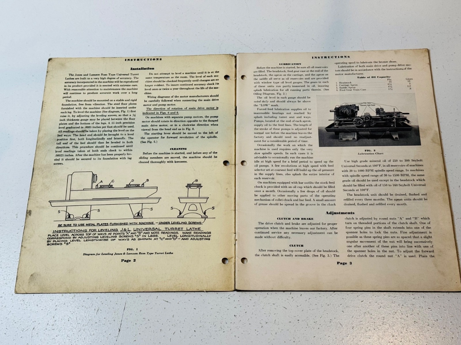 J&L Jones Lamson Ram Turret Lathe Instruction BooK Part List Service Shop Manual