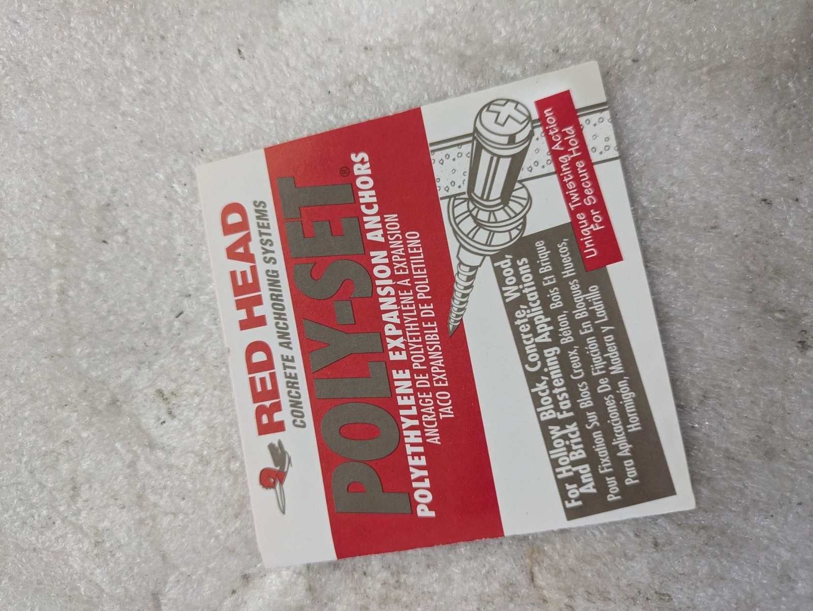 Red Head 2G494 PS-0608SP Poly-Set Polyethylene Expansion Anchors 100PK