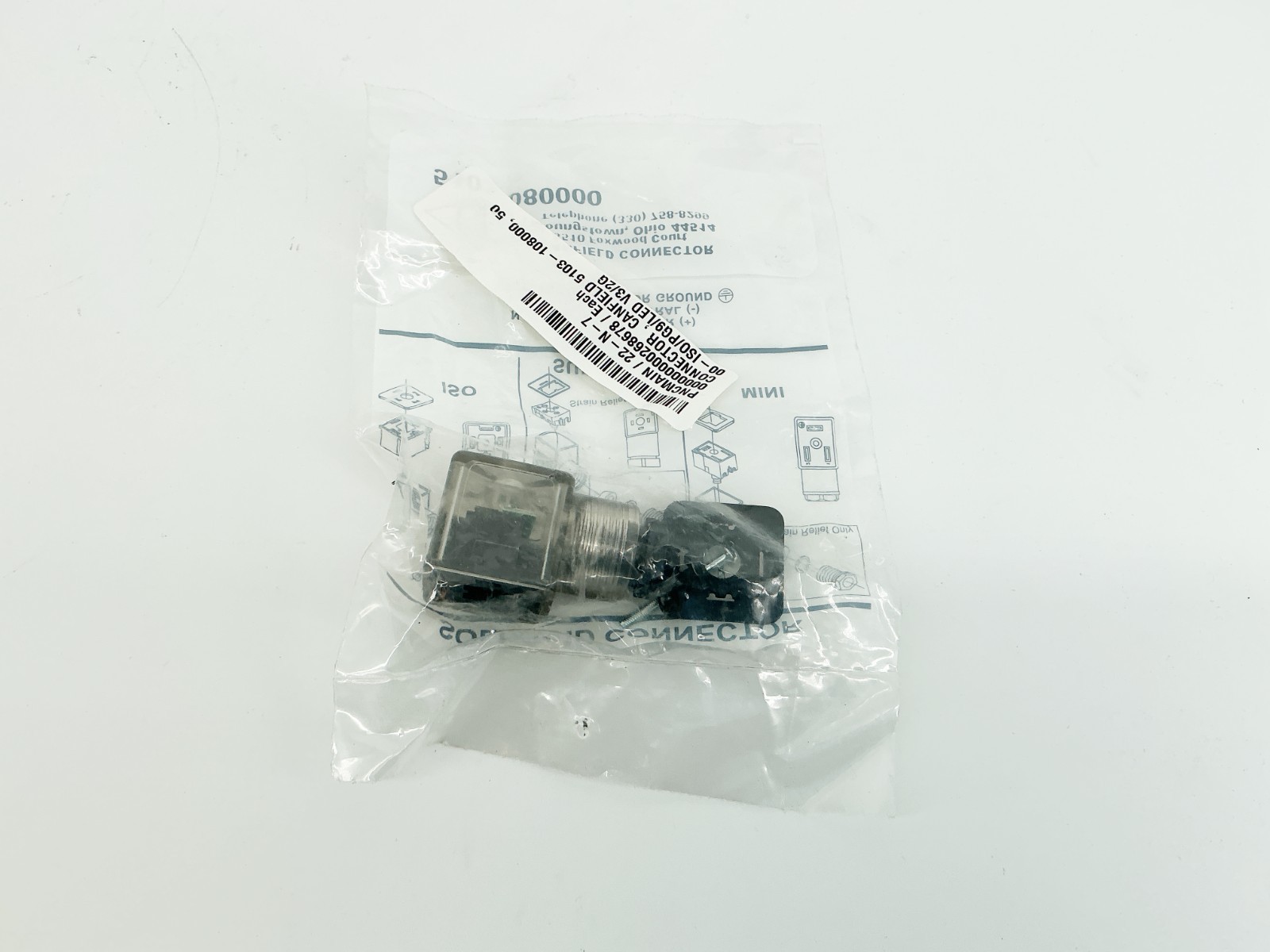New Lot of 2 Canfield 51031080000 Solenoid Connector 6-48V 50/60Hz