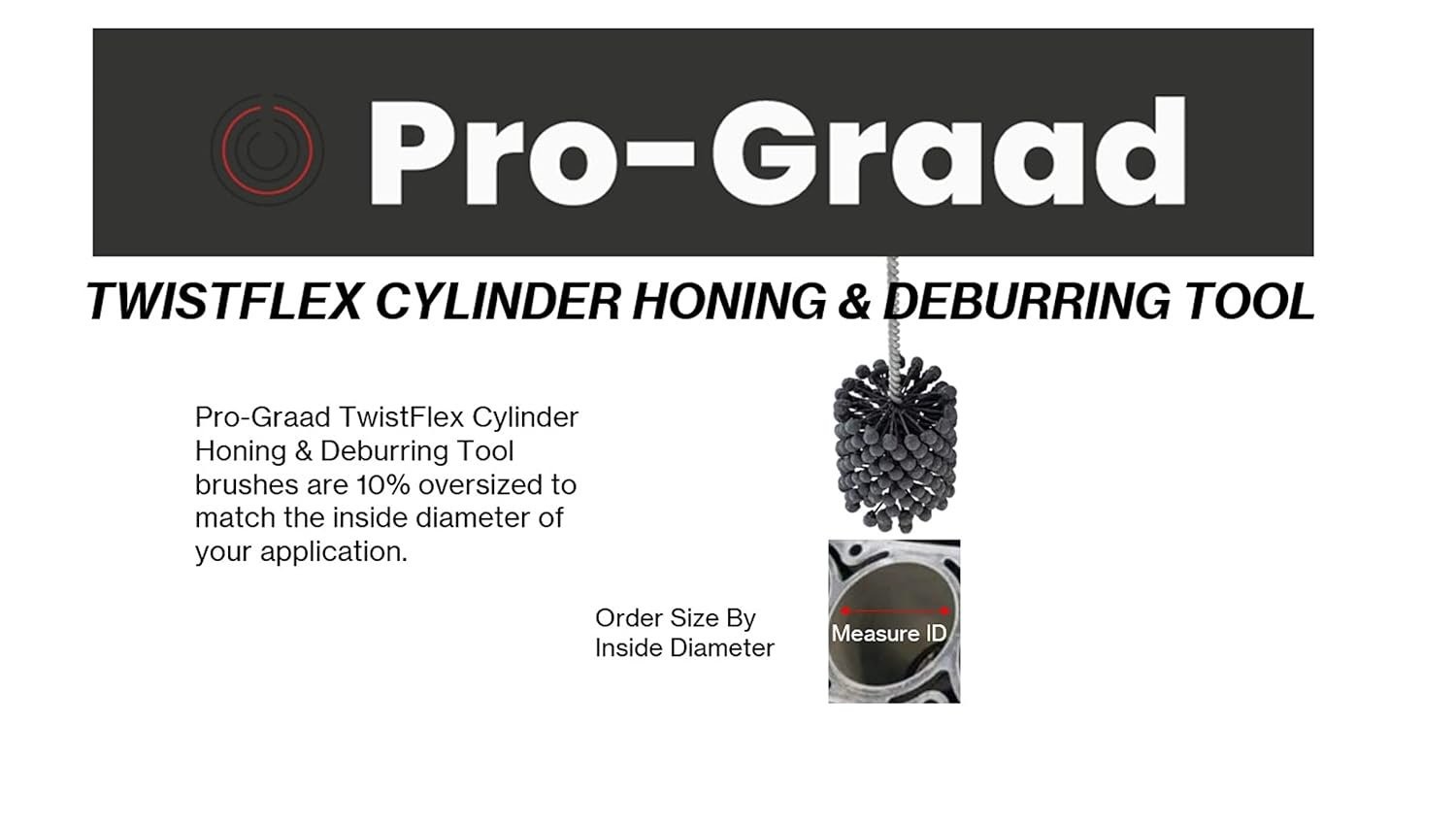 Pro-Graad TwistFlex 2″ 180SC Cylinder Hone | 2″ (50.8mm) Flexible Cylinder…