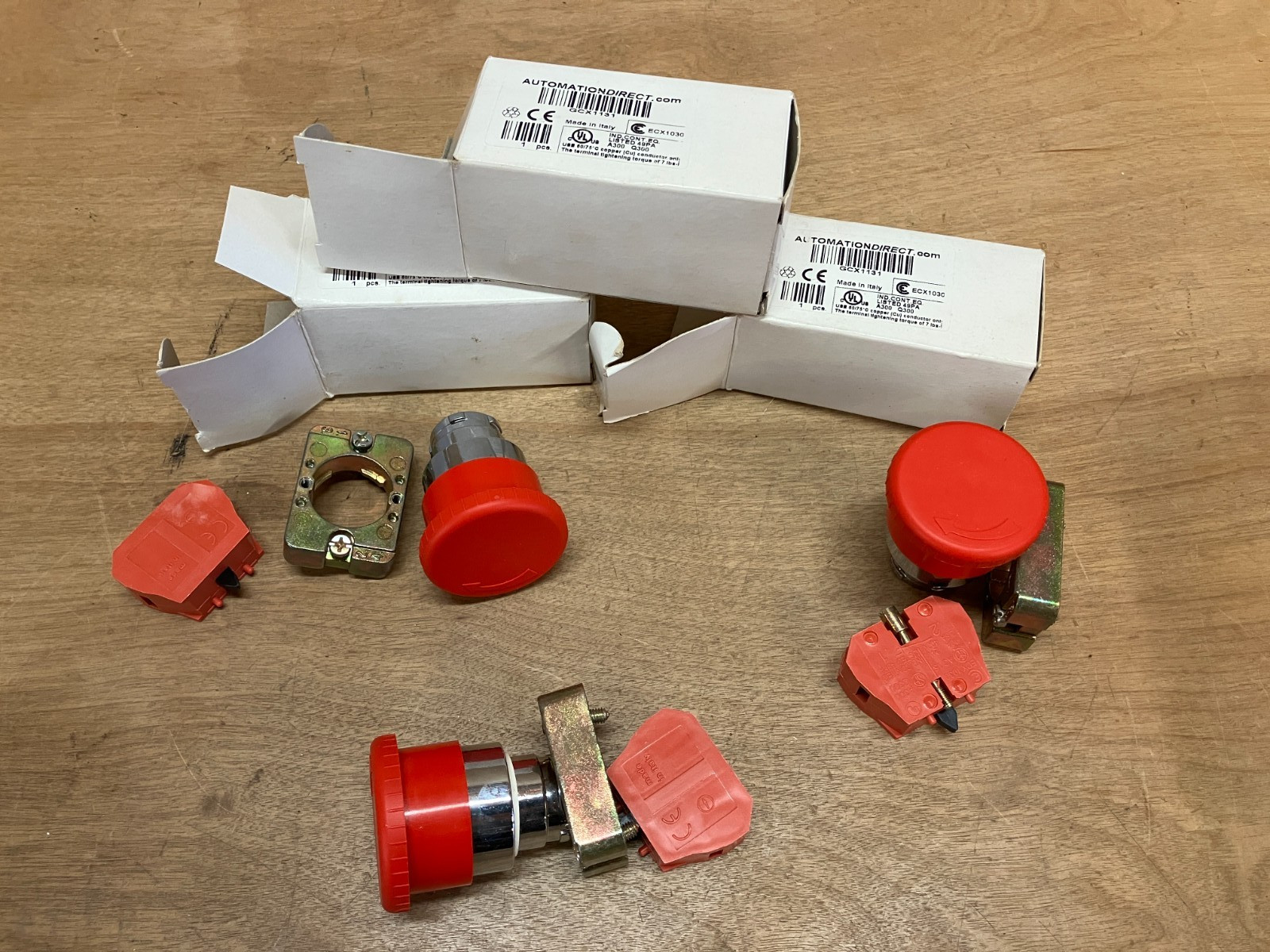 Automation Direct Red Mushroom E-Stop Push Button GCX1131 (Lot Of 3)