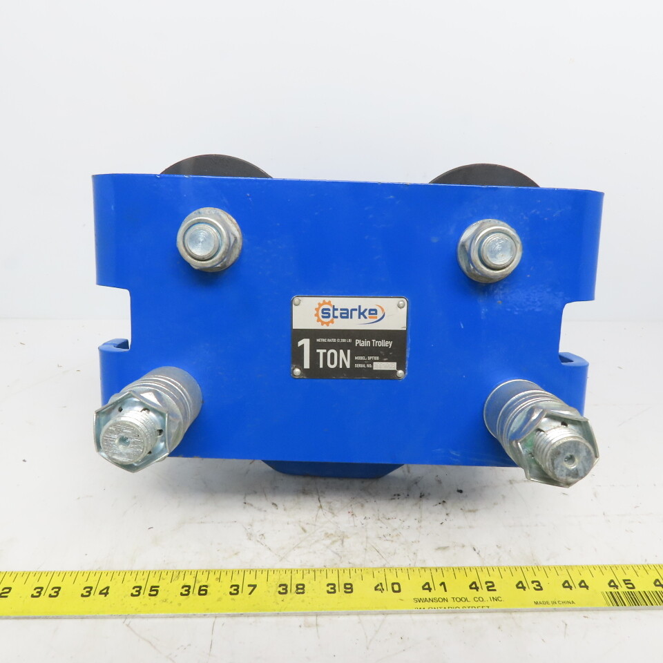 Sarke SP100 Plain Push Trolley 1 Ton Capacity Flange Width: 3.9″ – 5.7″
