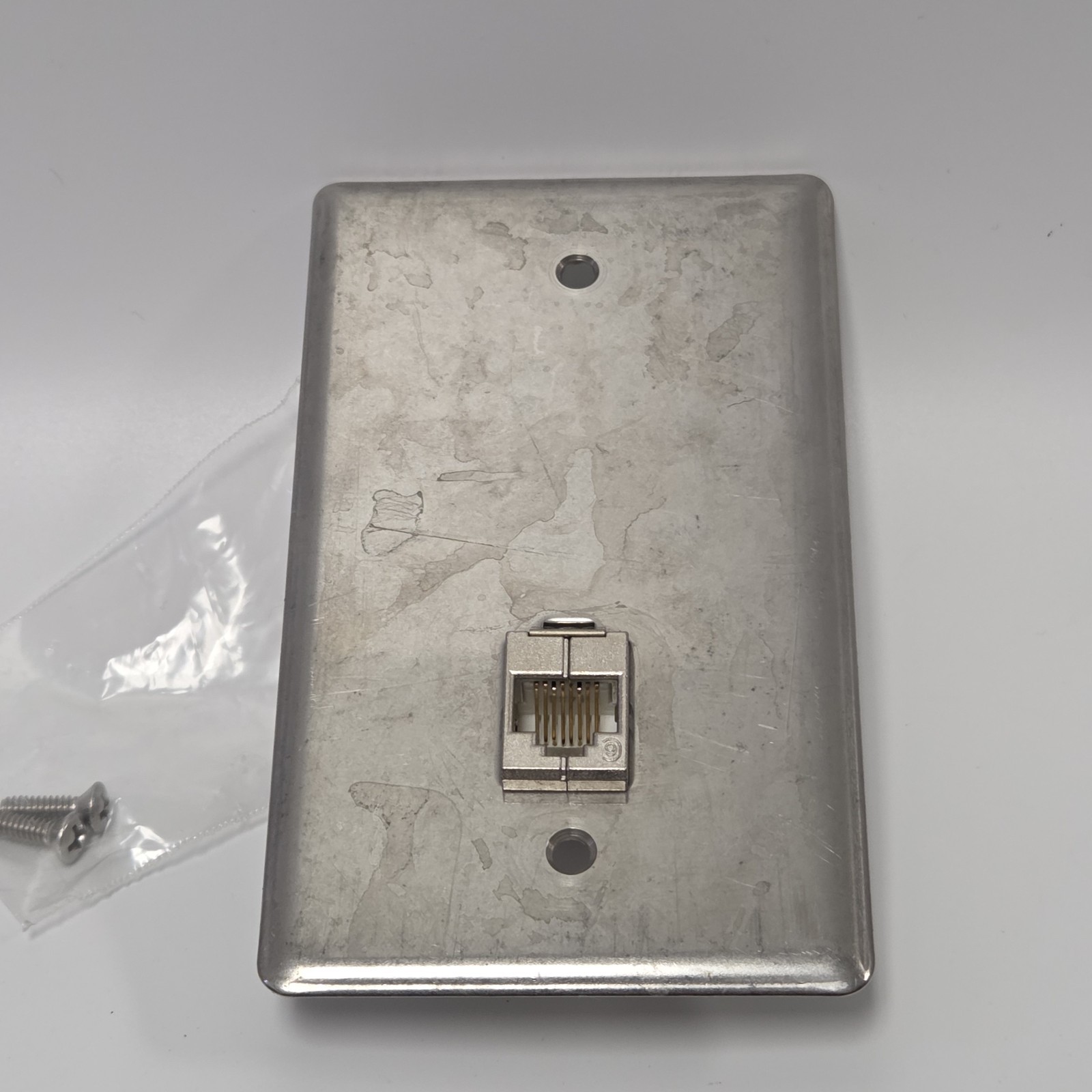 Metz Connect 135010-SSC-E Cat 5 Cover Plate Assembly Stainless Steel