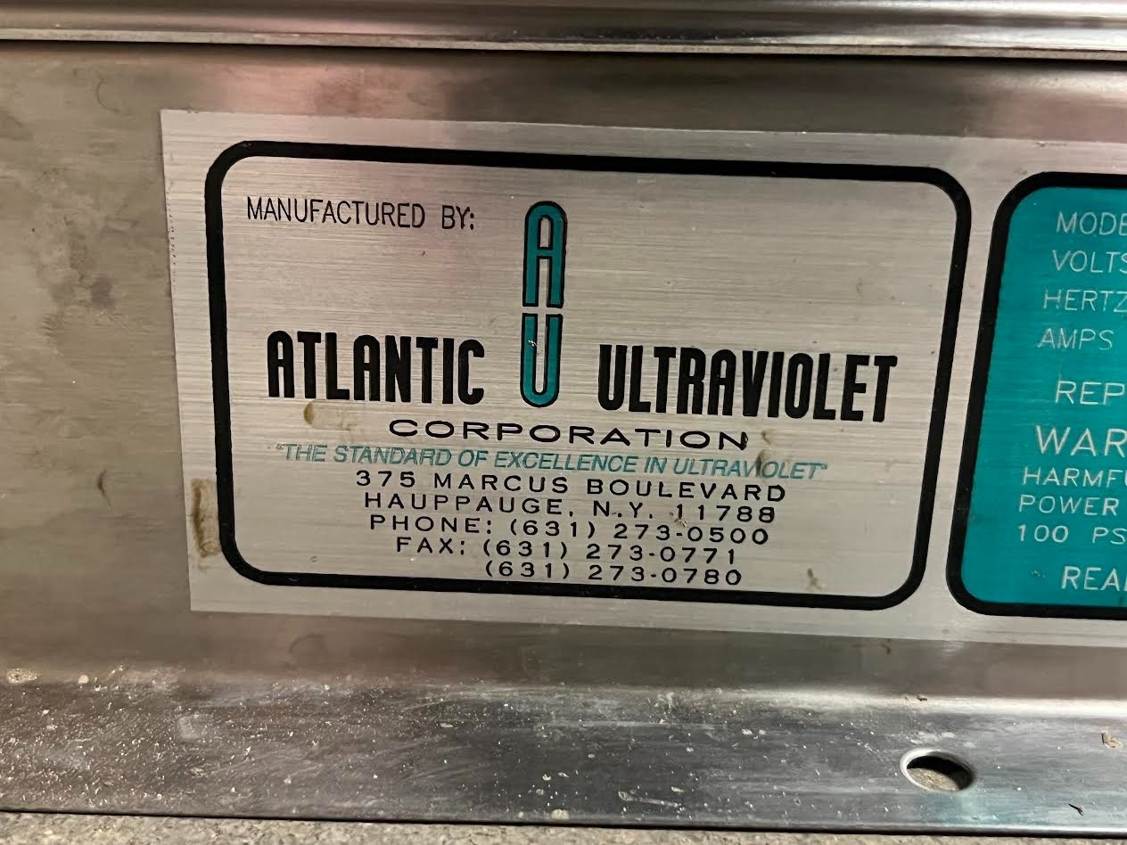 Atlantic Ultraviolet Sanitron S50B Ultraviolet Water Purifier 20GPM Used