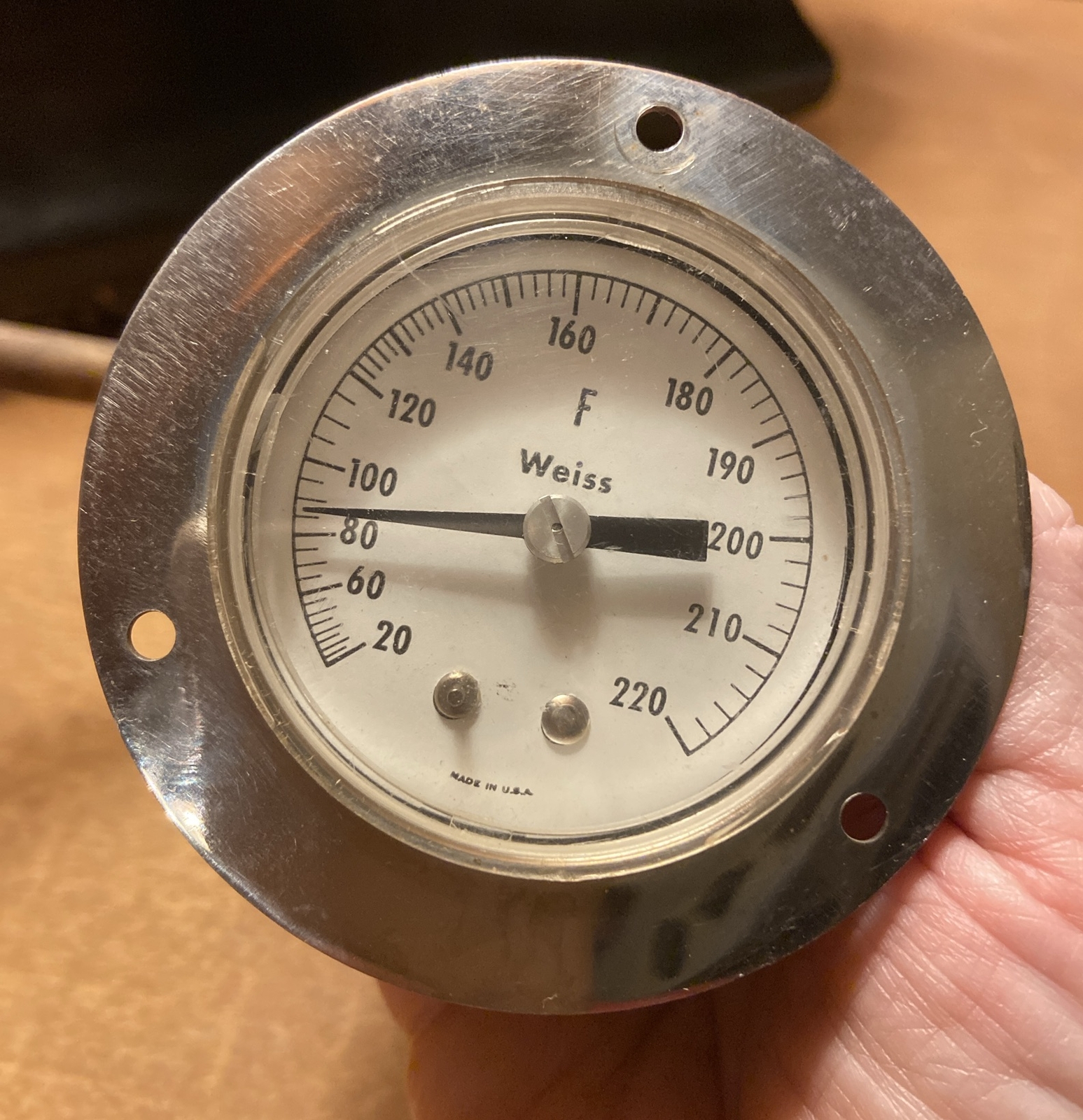 Weiss Temperature Gauge 20 to 220 F