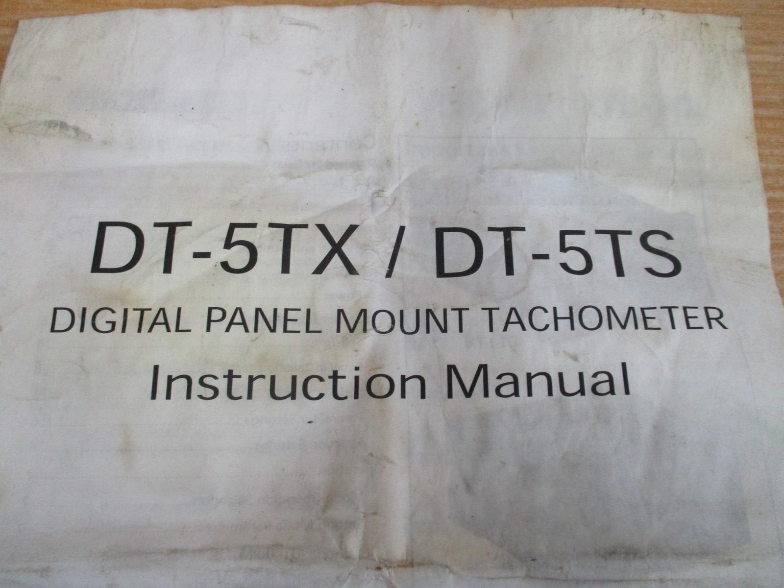 Nidec DT-5TX/DT-5TS Tachometer Instruction Manual