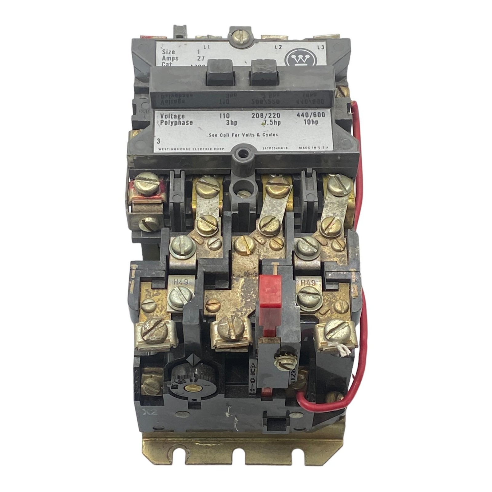 A200M1CAC Westinghouse 3 Pole Motor Control Starter 110V-120V/27A
