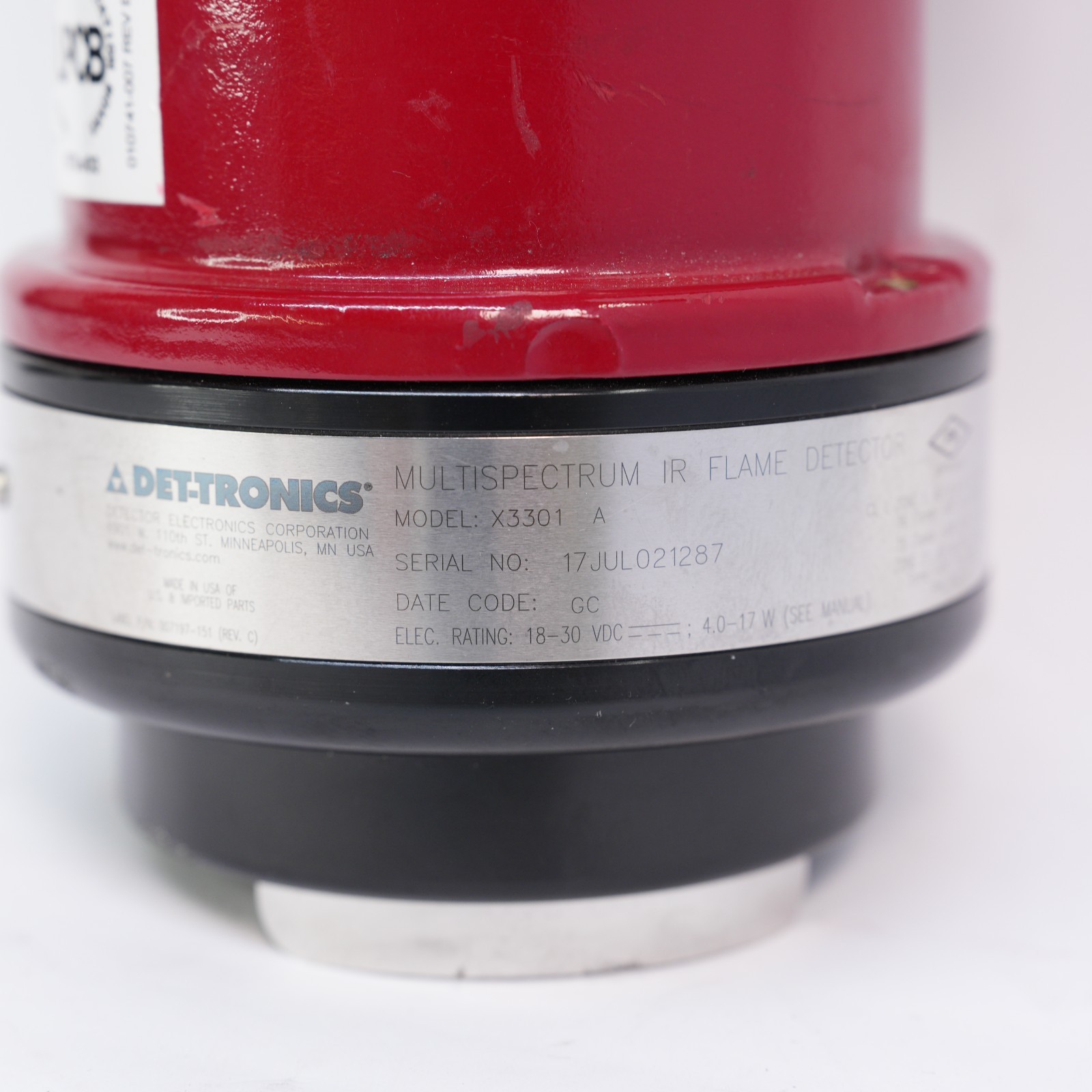 DET-TRONICS X3301A Multispectrum-IR Flame Detector X3301A4N13W1 T12-D14