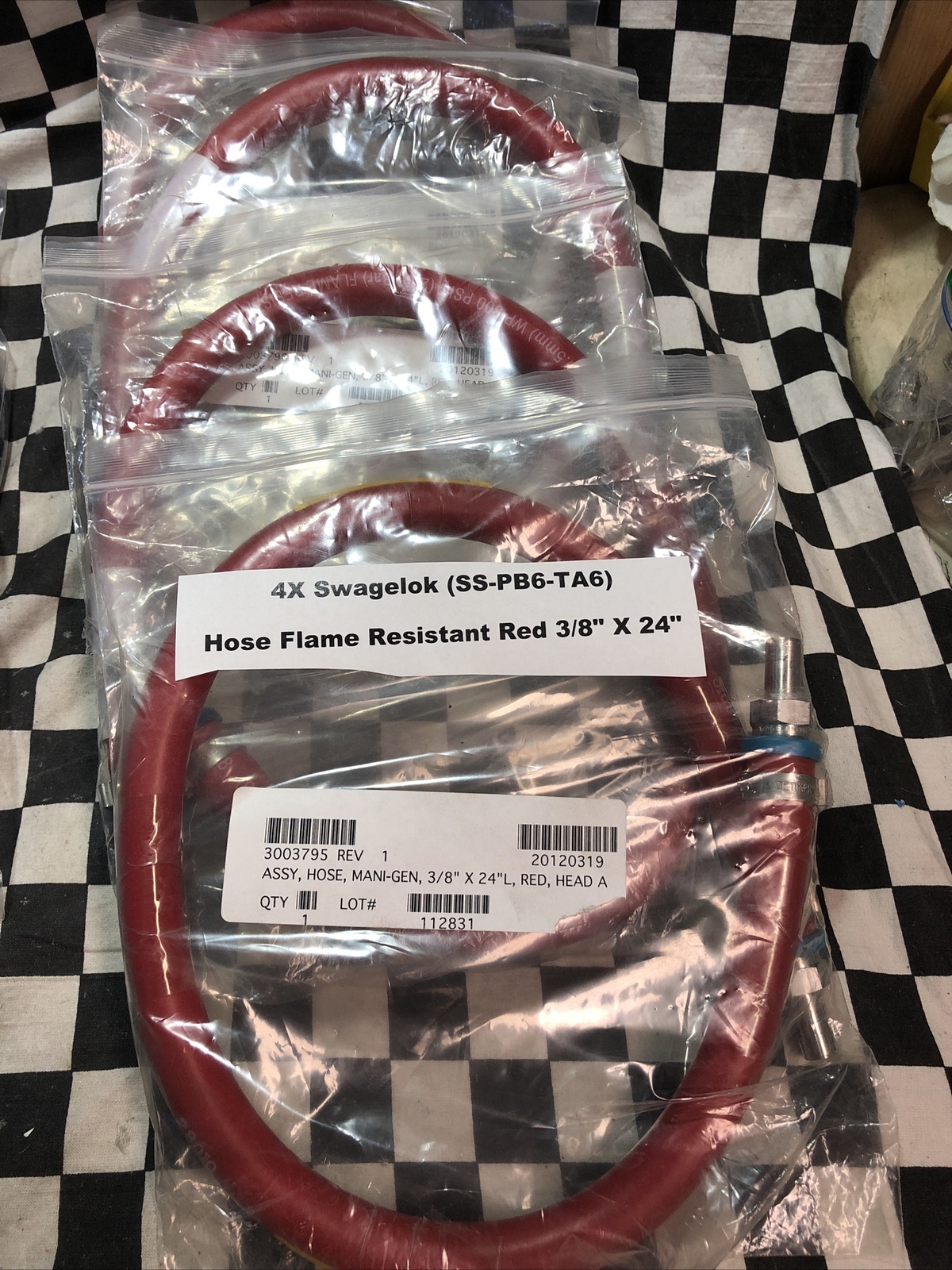 Swagelok Hose Flame Resistant Red 3/8″ X 24″, Blue 3/8″ X 15″, Black 3/8″ X 36″