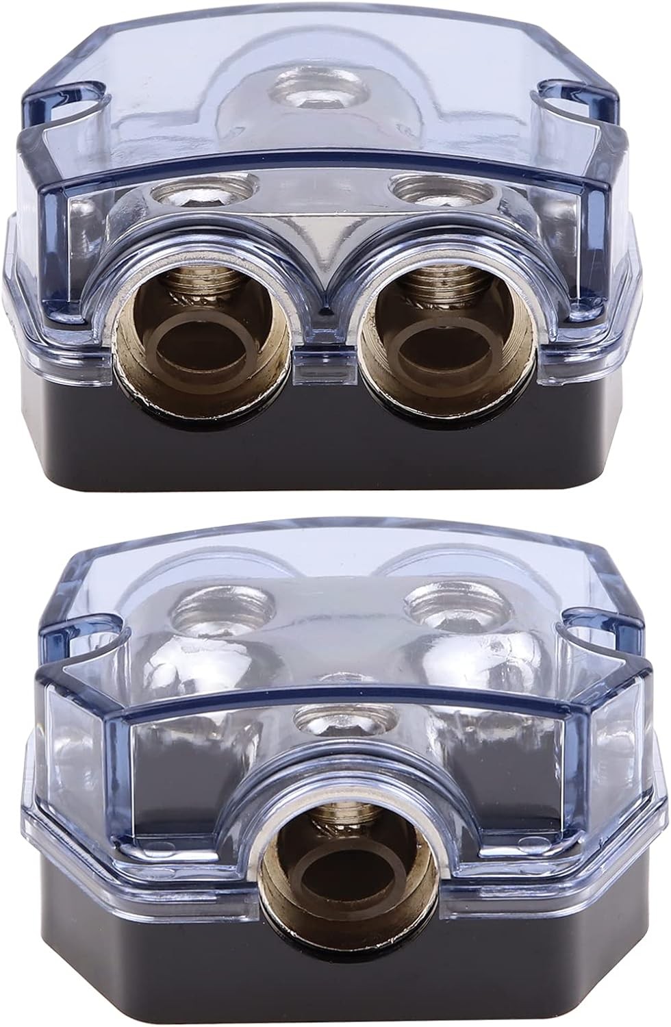 2 Way 0/2/4 Gauge in Out Amp Power 1x0GA&2x0GA, gold