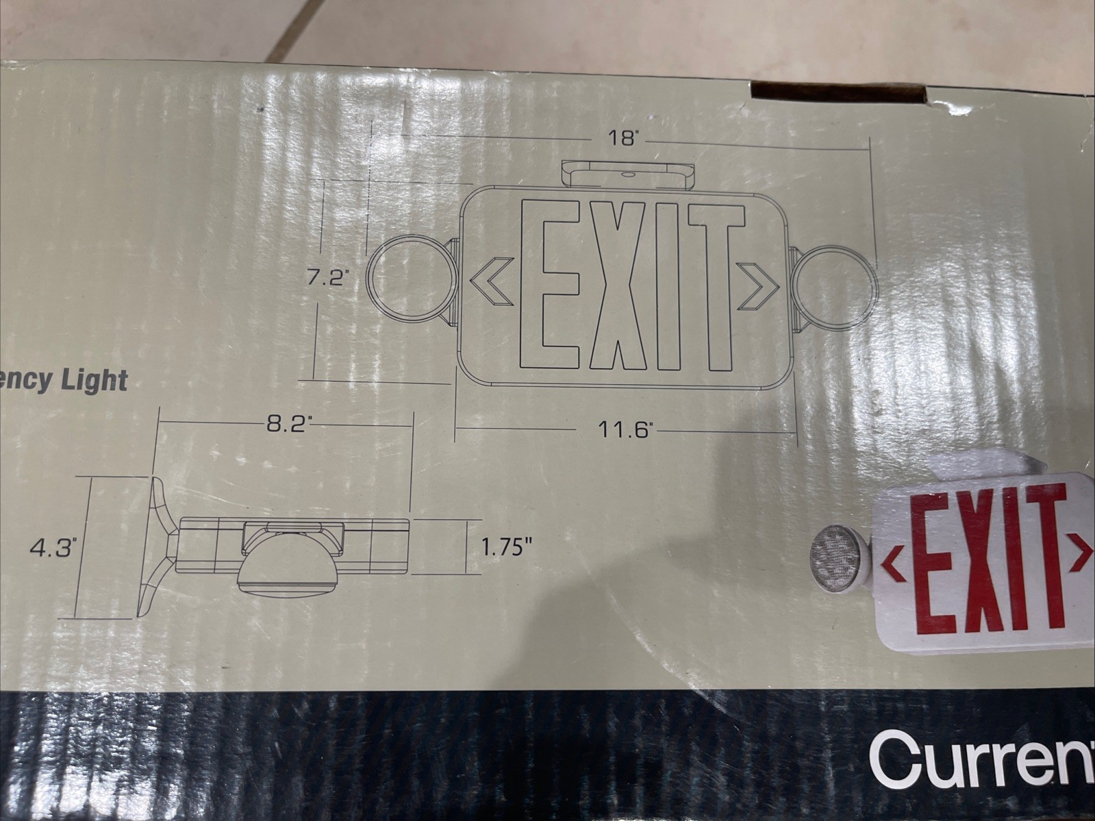COMPASS CCRRC CC SERIES COMBINATION LED EXIT/EMERGENCY LIGHT 120/277V NEW