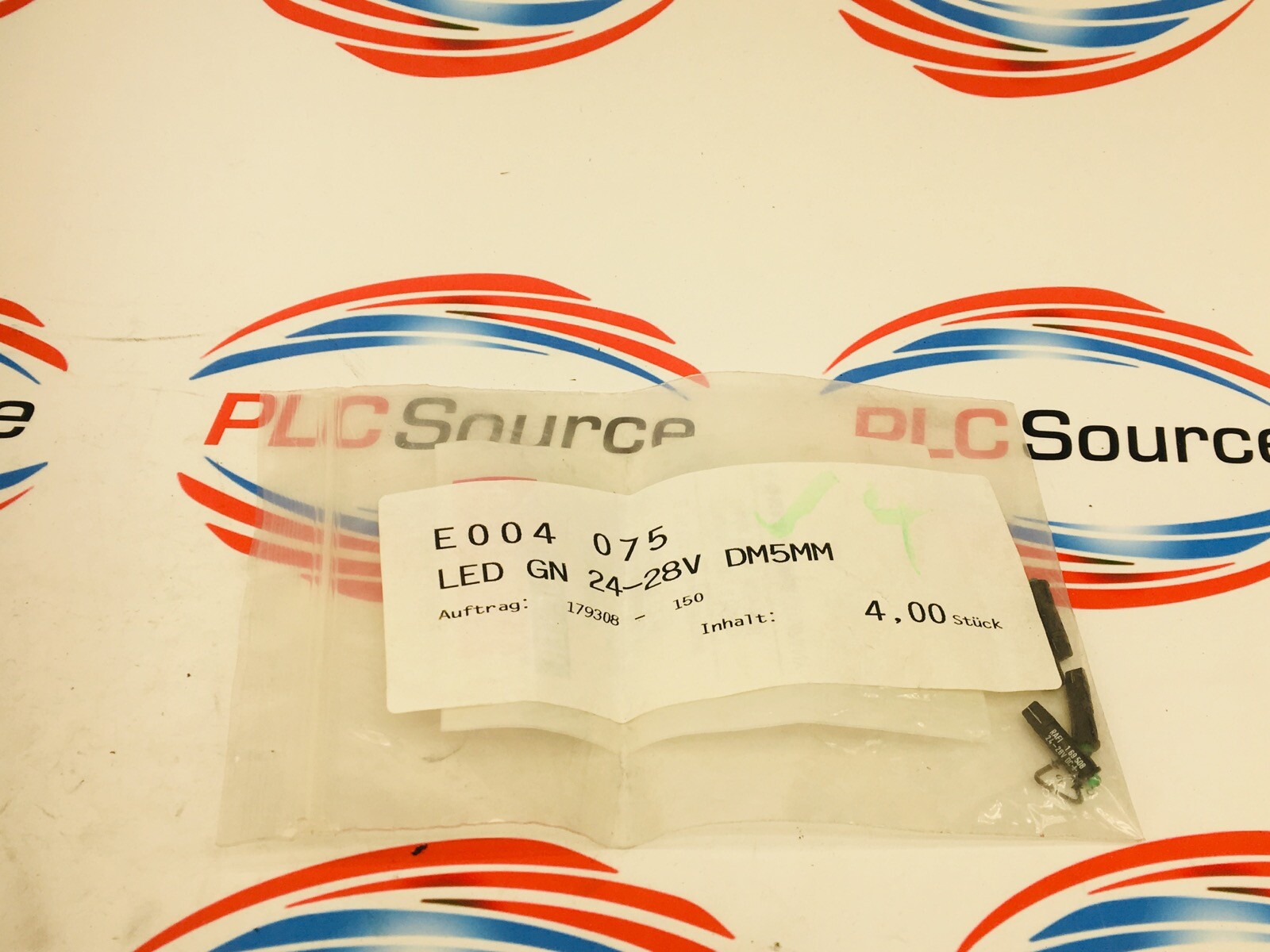 EMHART TUCKER E004 075 GREEN LED 24-28V DM5MM 4-PACK