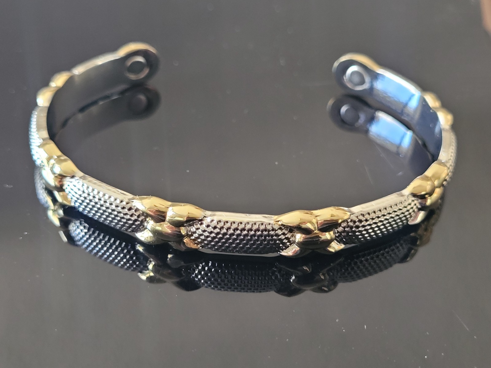 Pure Copper Magnetic Bracelet Arthritis Energy Cuff – Gold Silver Plated