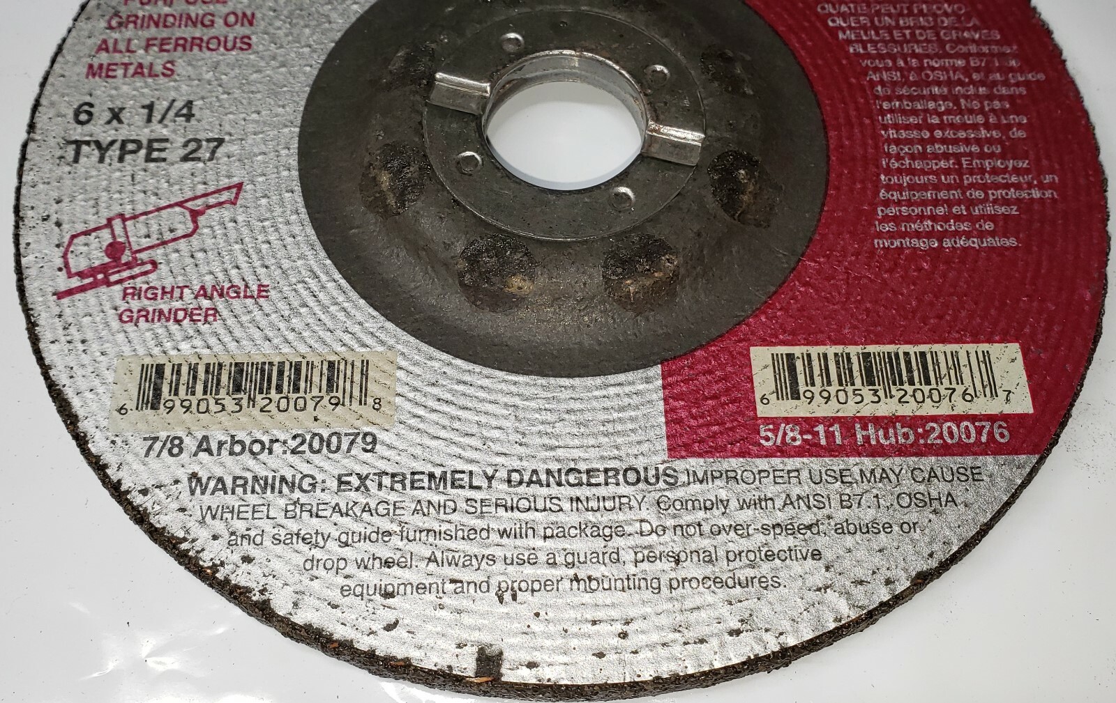 (3) Sait 24 Grit, 6″ Wheel, 1/4″ Wheel Thickness, 7/8″ Arbor, Type 27, Lot of 3