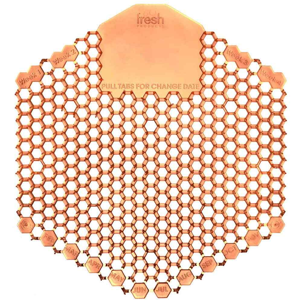 10 Count Fresh Products 3WDS60MGF Urinal Screens, Orange, Mango Scent