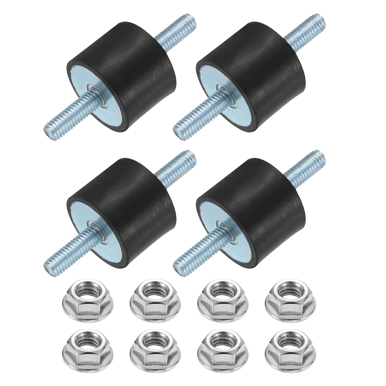 4Pcs M6 x 18mm Rubber Mounts 20 x 25mm Rubber Vibration Isolator with Nuts