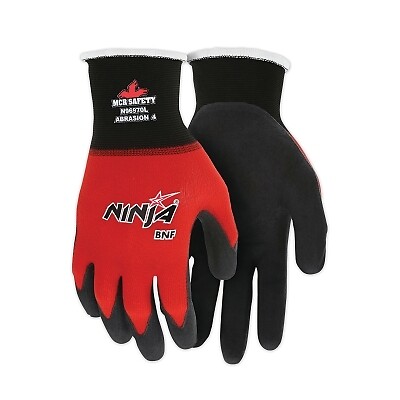 MCR Safety N96790S Ninja BNF Gloves Small Black/Gray