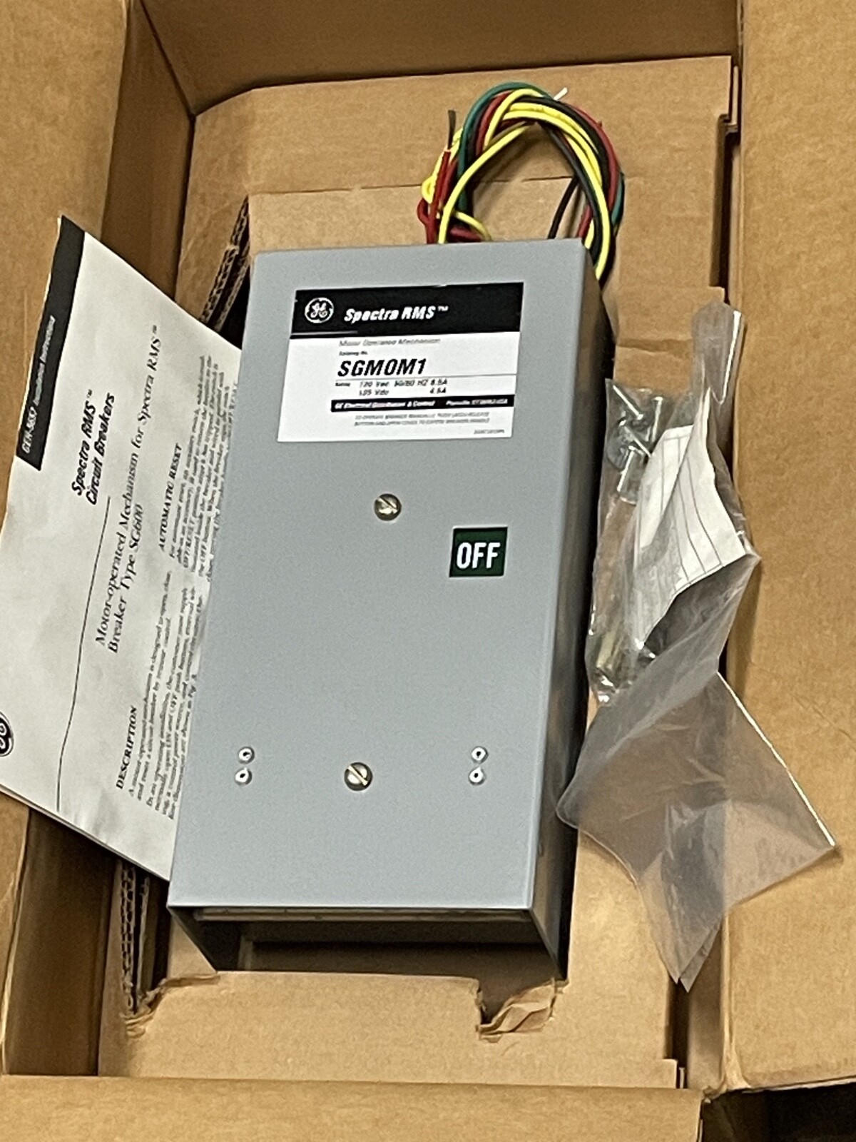 GE Spectra RMS SGM0M1 Motor Operated Mechanism 120-VAC/125-VDC SGMOM1