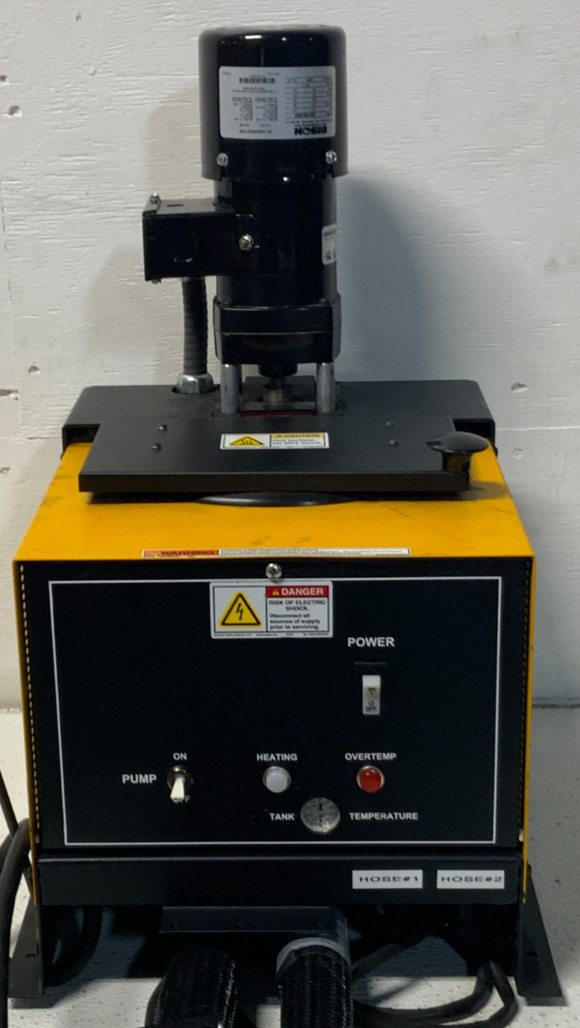 TJ Axco AX-10 Bulk Hot Melt Tank Unit Gluer W Hose & Gun 1-16 HP 50-60 HZ 211A