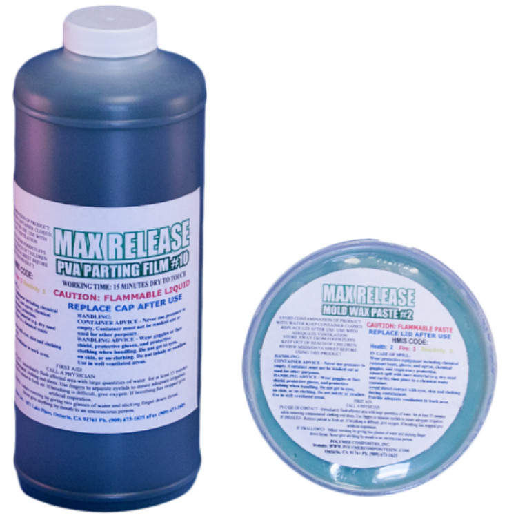 Mold Release -Wax & PVA Parting Film Kit 4 Epoxy Polyester Urethane Cast Demold