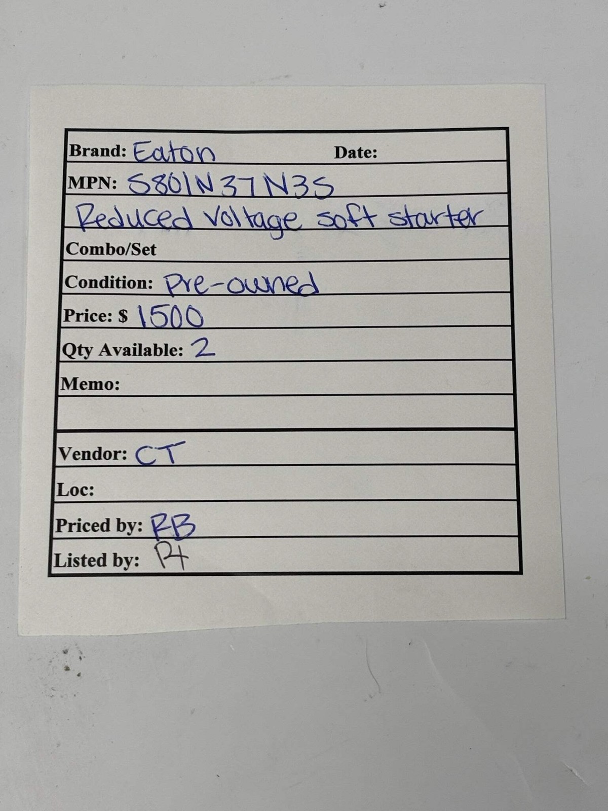 Eaton S801N37N35 Switch-Fuse Motor Controller Safety Switch Assembly