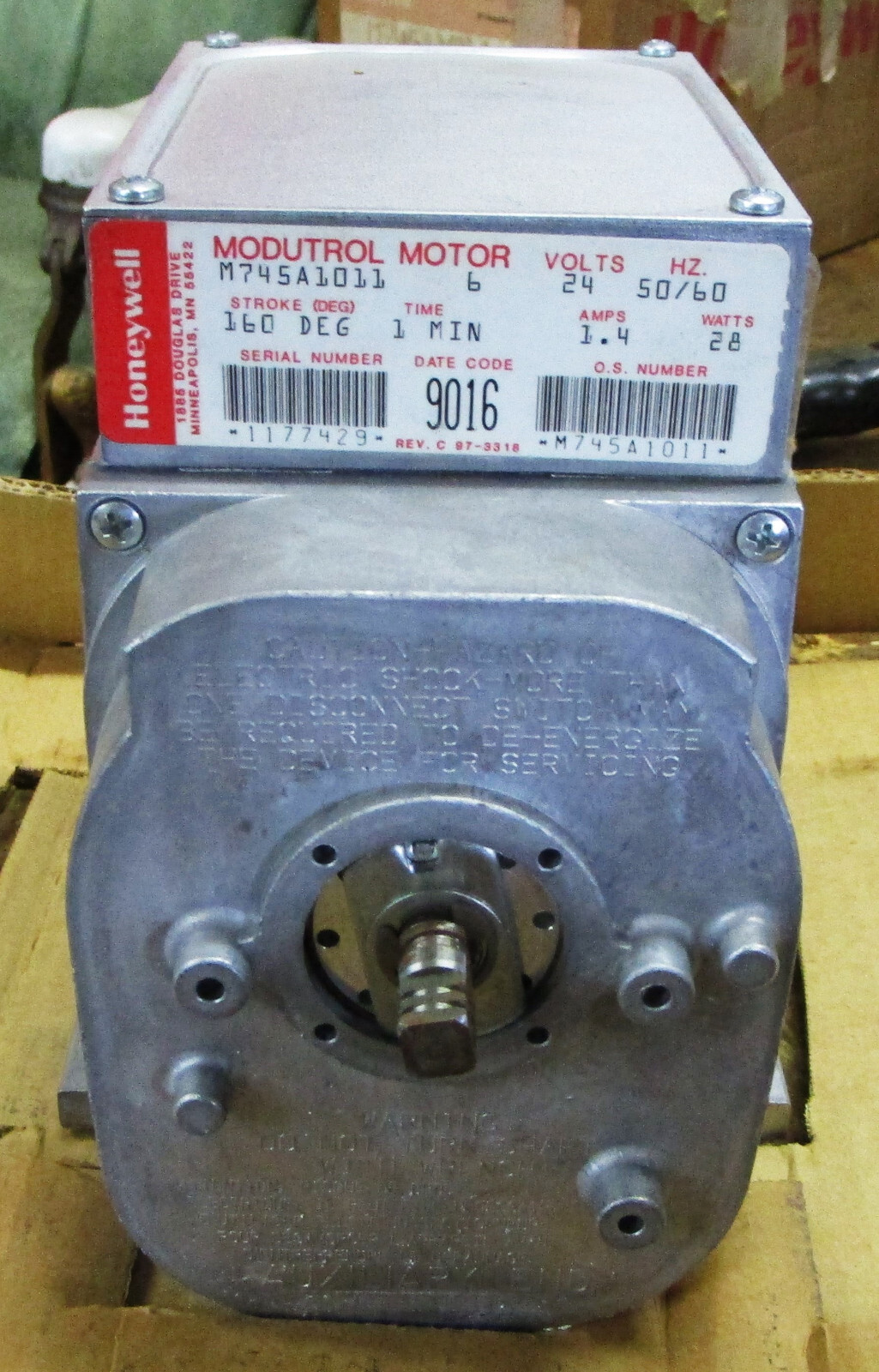 Honeywell Modutrol Motor M745A1011 24V 50/60Hz 28W 1.4Amp New Surplus H5