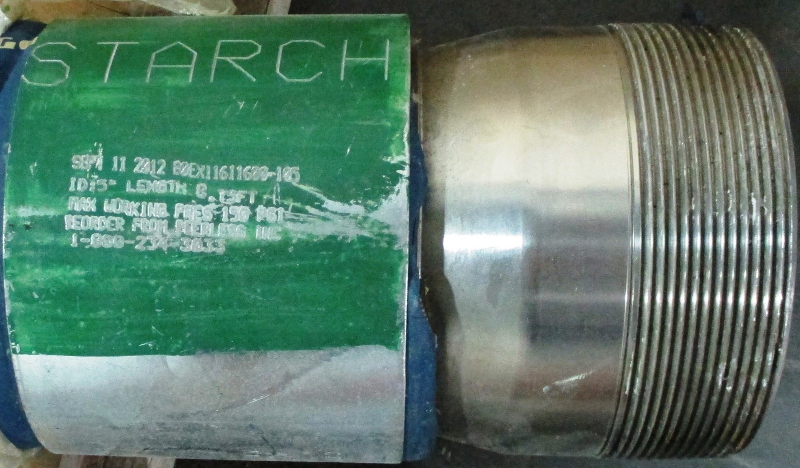 Goodyear Exstatic Plicord 150PSI FDA Dry Food Hose w/ Campbell L12 Fittings