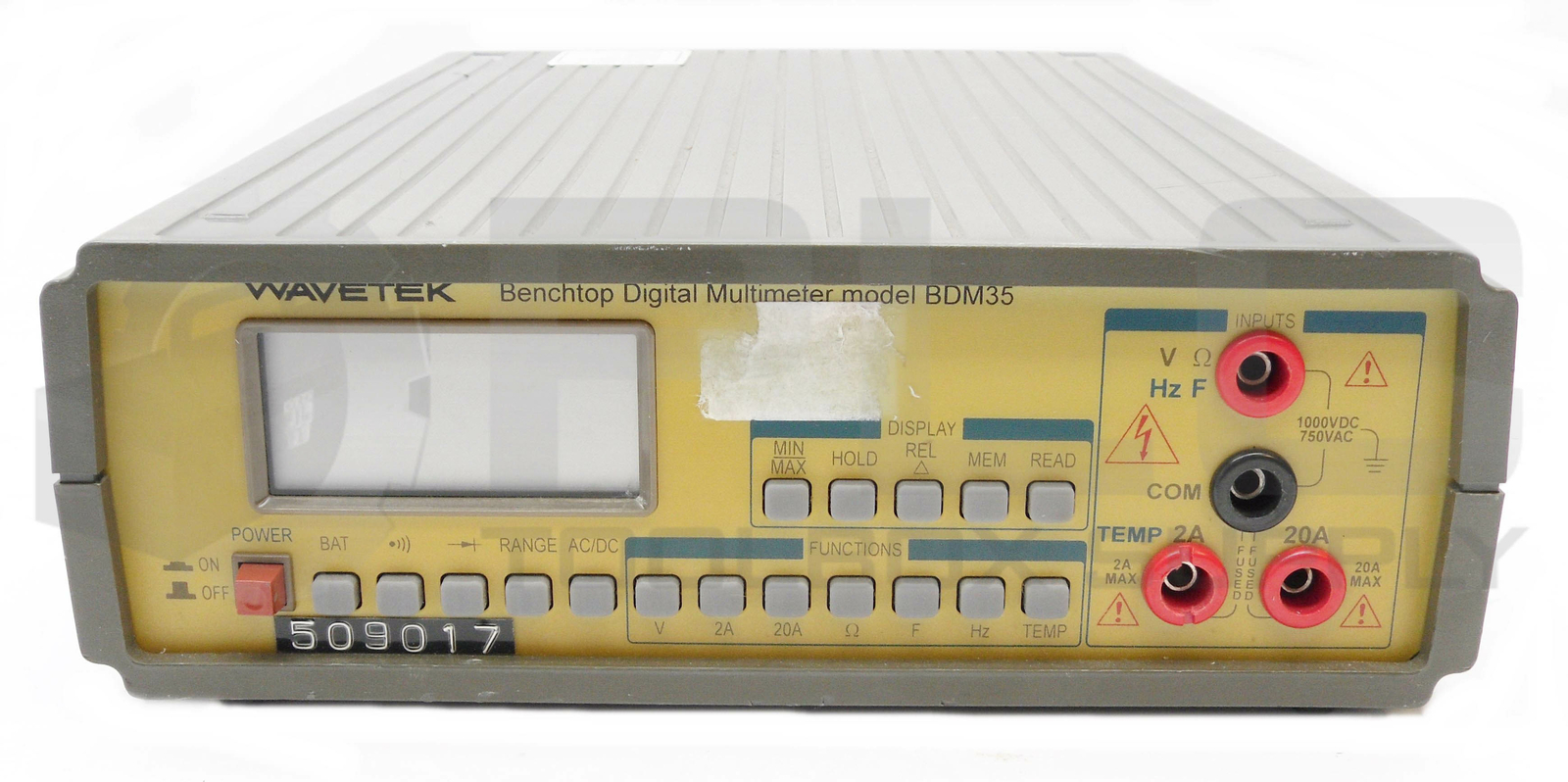 WAVETEK BDM35 BENCHTOP DIGITAL MULTIMETER 117V 50/60HZ
