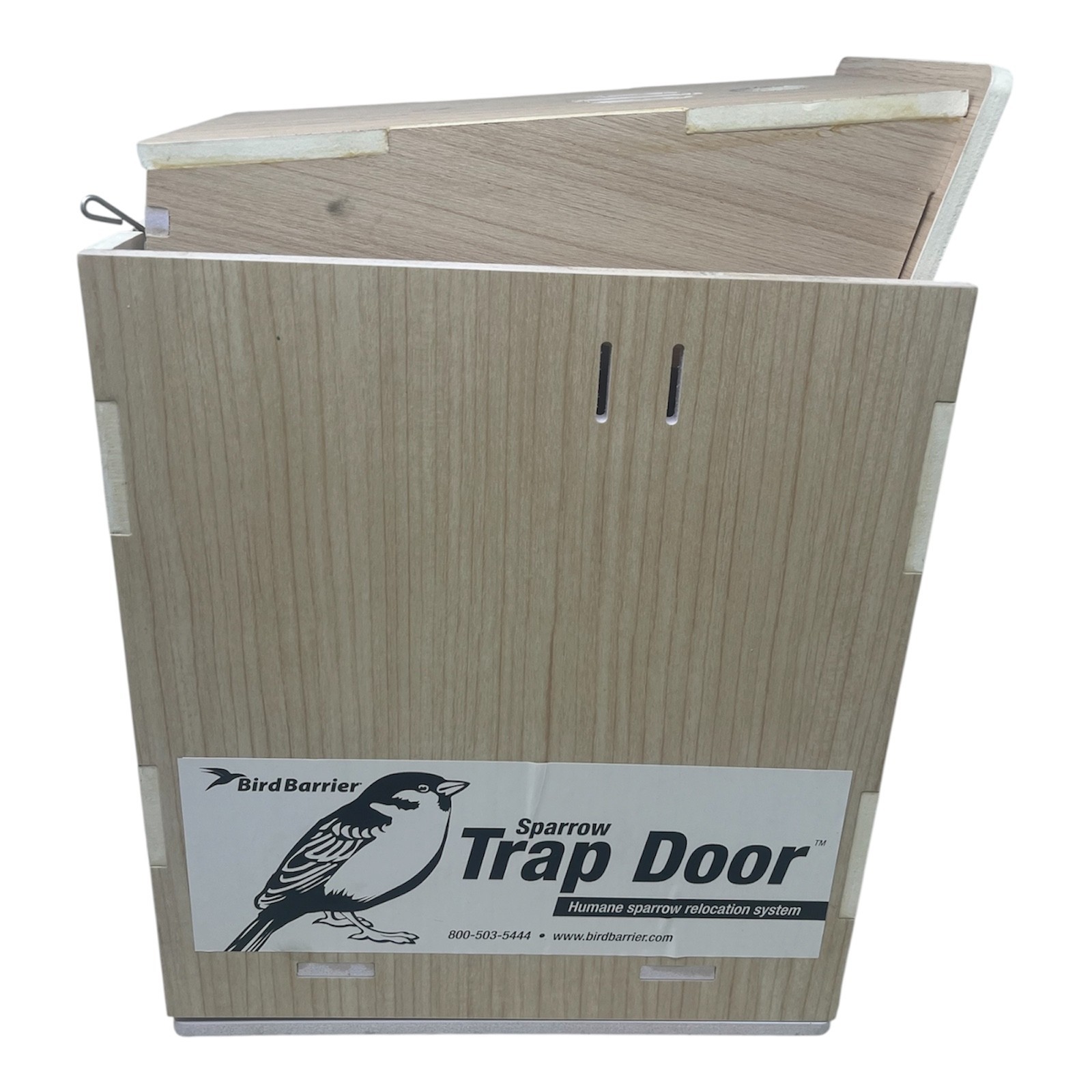 BIRD BARRIER Bird Trap: One Door Trap, 1 Bird Capacity 12 1/2 in Height, Brown