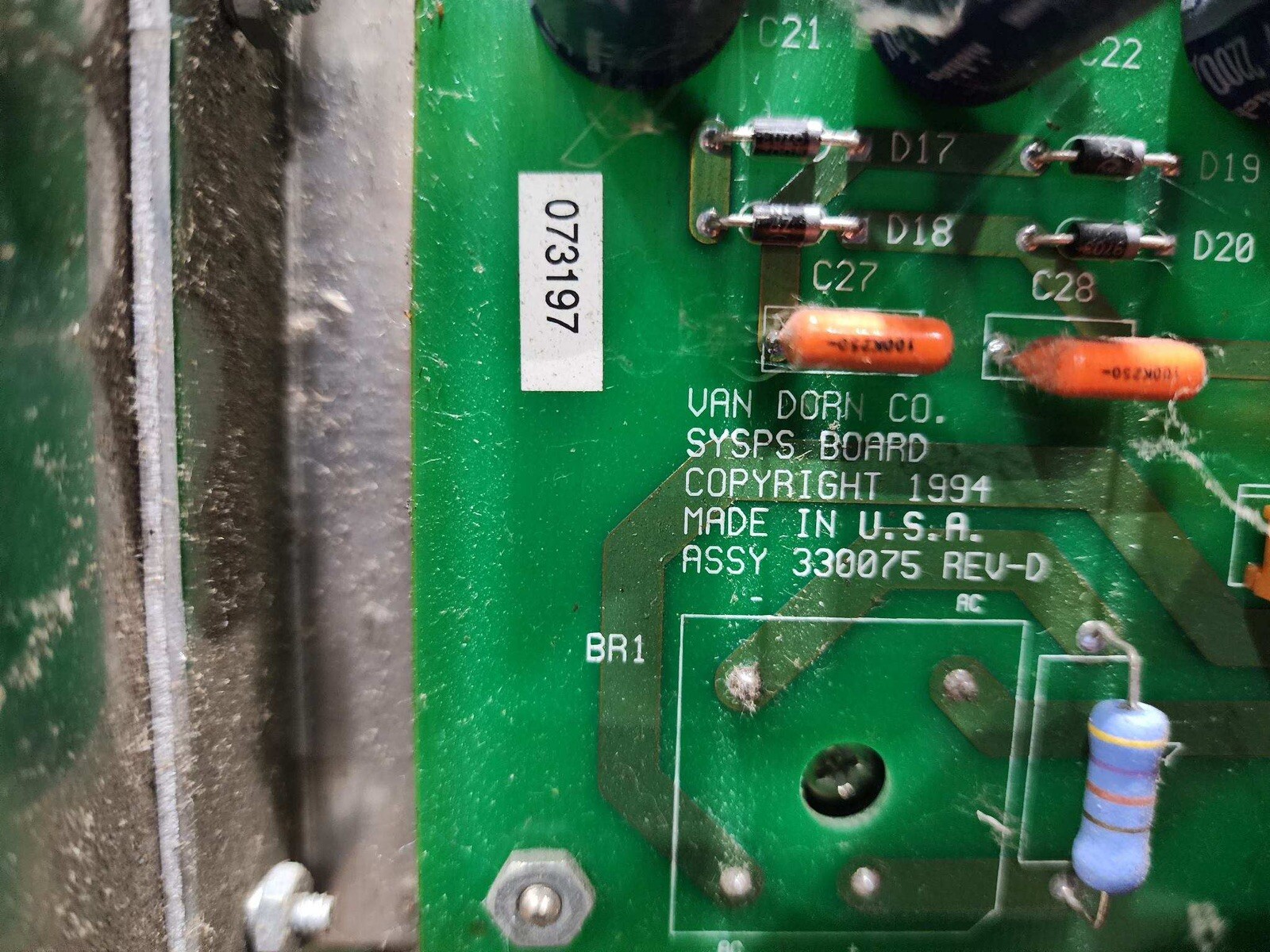 🔥VAN DORN Power Supply 330075 REV.D/330040A-REV -C Free Shipping 🇺🇸