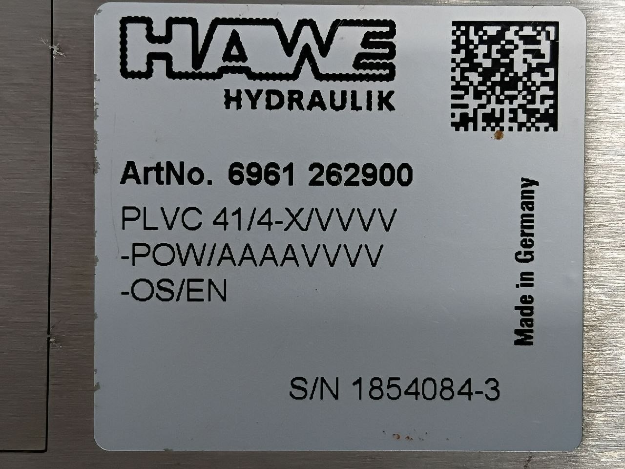 HAWE Hydraulik PLVC 41/4-X/VVVV 6961 262900 Controller Module