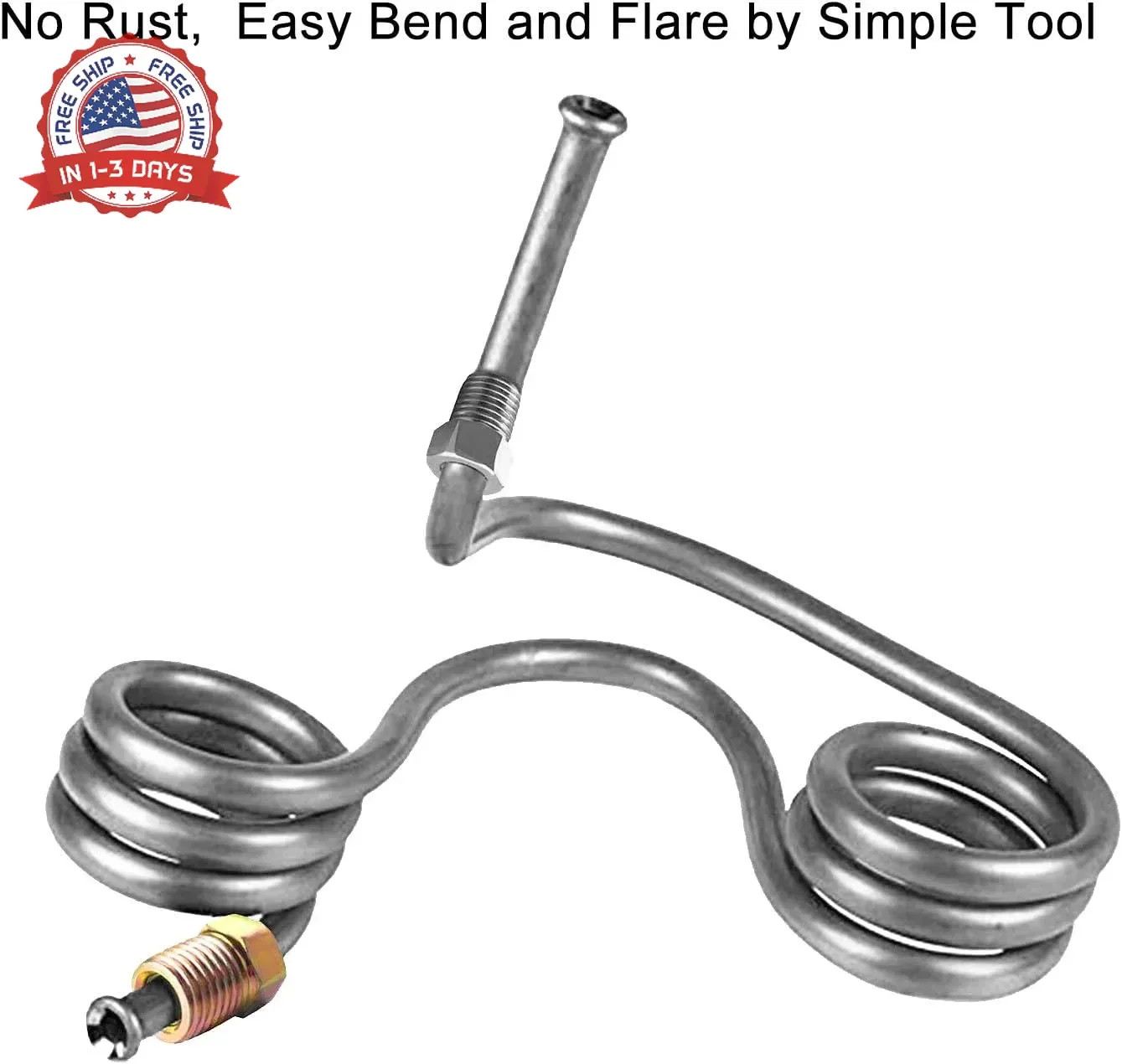 MuHize 3/16 Brake Line – 25 ft Zinc Coated Professional Brake Tube(2026 New), Ro