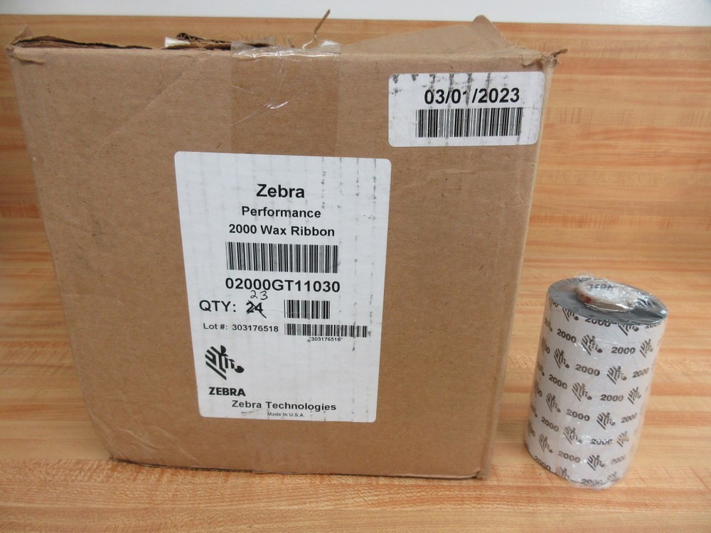 Zebra Performance 02000GT11030 Wax Ribbon