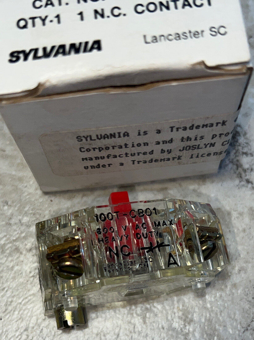 Joslyn Clark Sylvania 100T-CB01 Contact Block 100T CB01