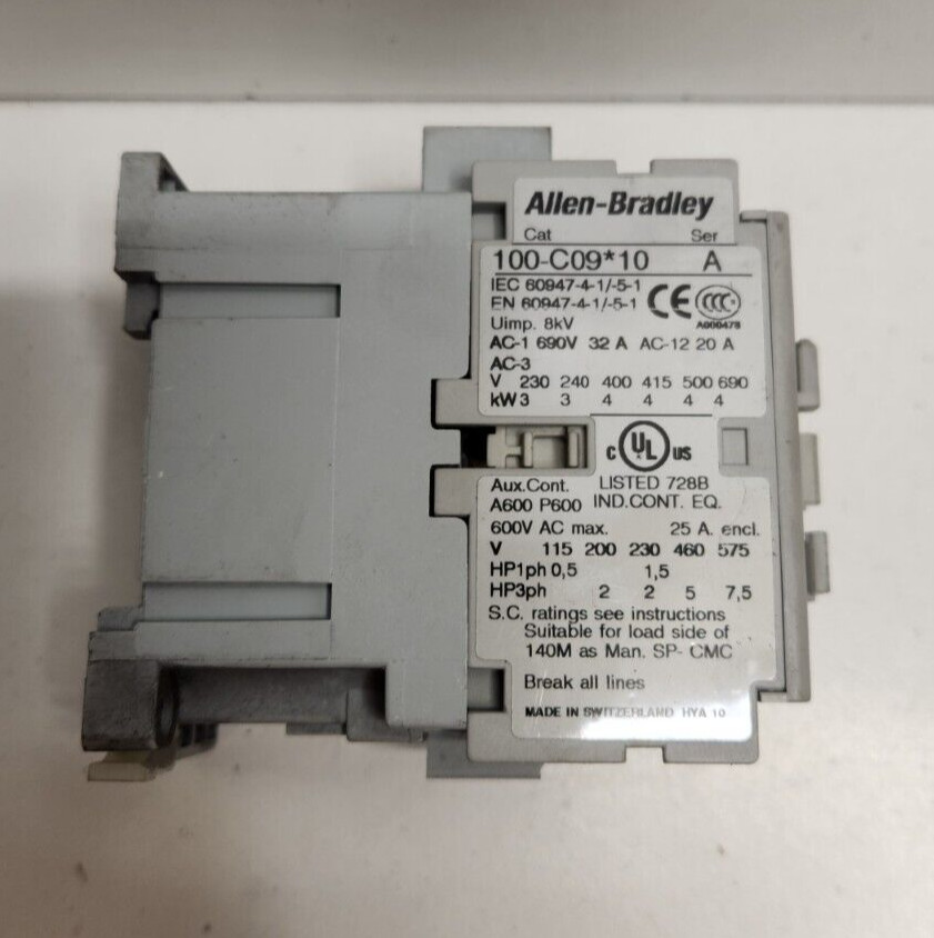 GUARANTEED! ALLEN-BRADLEY SER.A 1-N.O. 120V COIL CONTACTOR 100-C09*10 100-C09D10