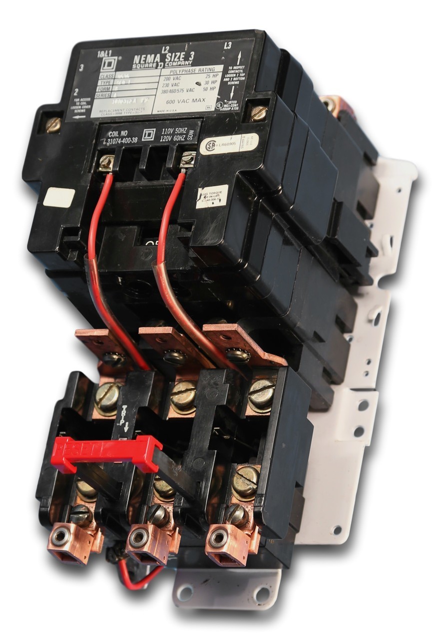 Square D 8536SEO1 AC Magnetic Starter Size 3 120V 60Hz 110V 50Hz