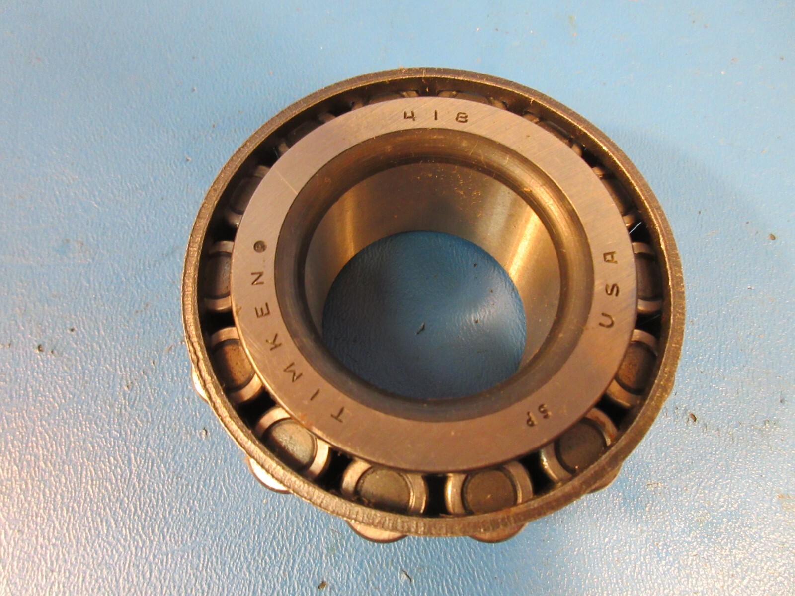 Timken 418, Single Row Tapered Roller Bearing Cone, Bore 1 1/2”, USA