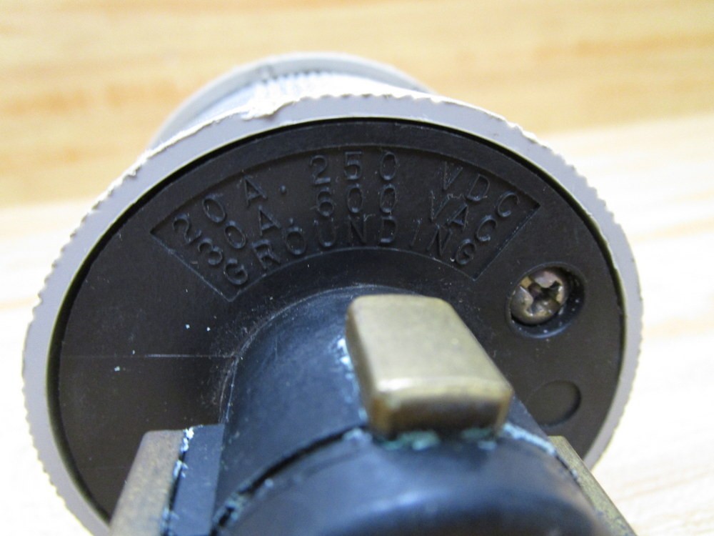 Cooper 20A.250 VDC 30A.600 VAC Power-Lock Plug 20A250VDC30A600VAC