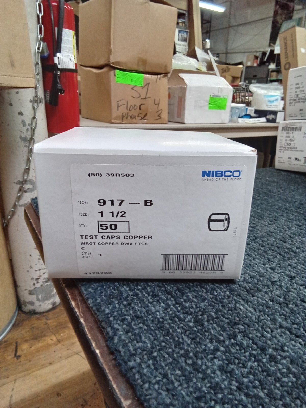 Lot of 50 Nibco Wrot Copper Test Caps DWV Fig. 917-B 1 1/2″ 39R503 New